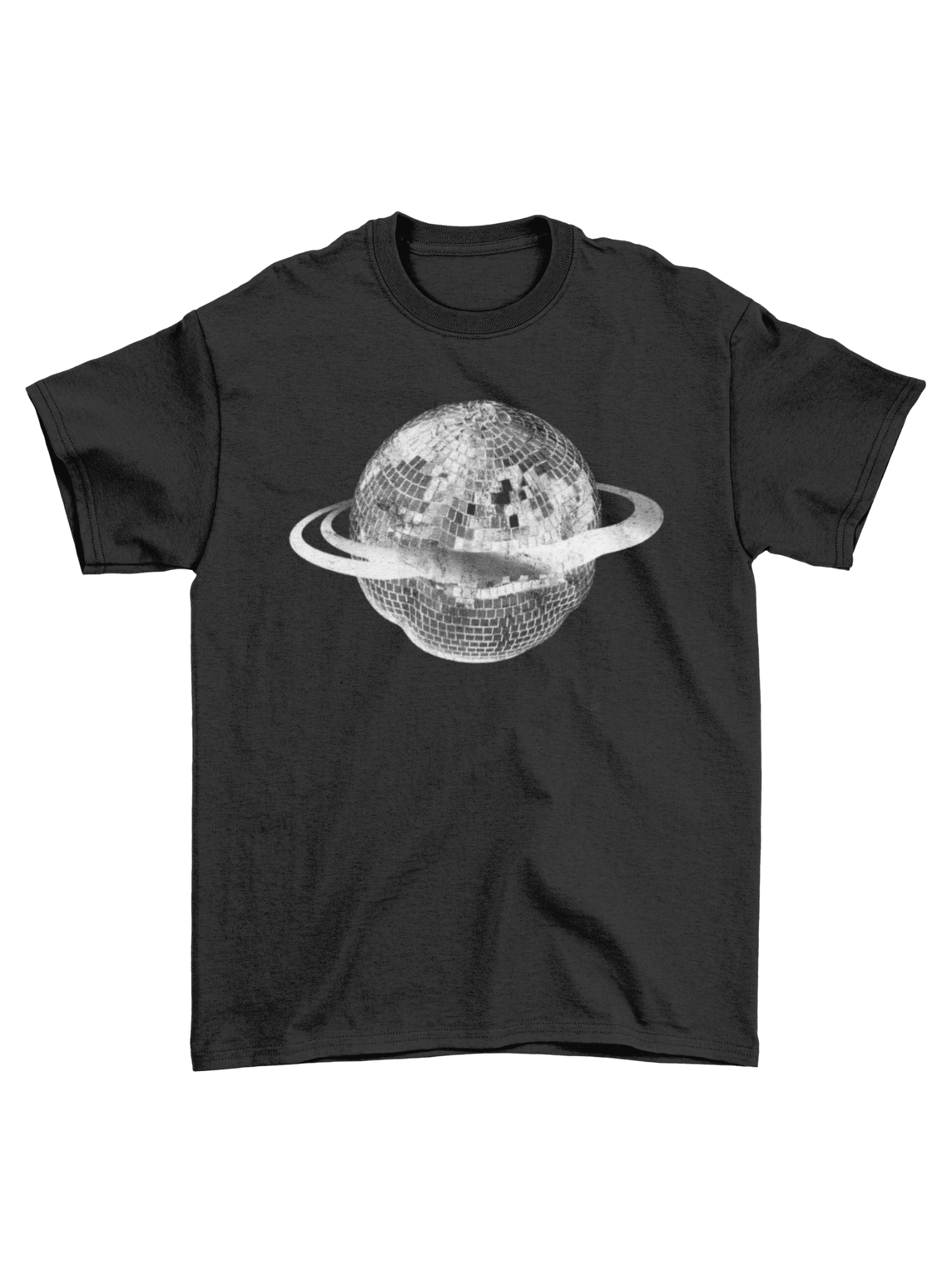PLANET DISCO (hvid) UNISEX T-SHIRT - SORT