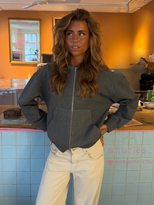 ASH SCUBA ZIP HOODIE - DARK GREY