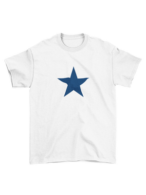 NAVY STAR BABY TEE - HVID