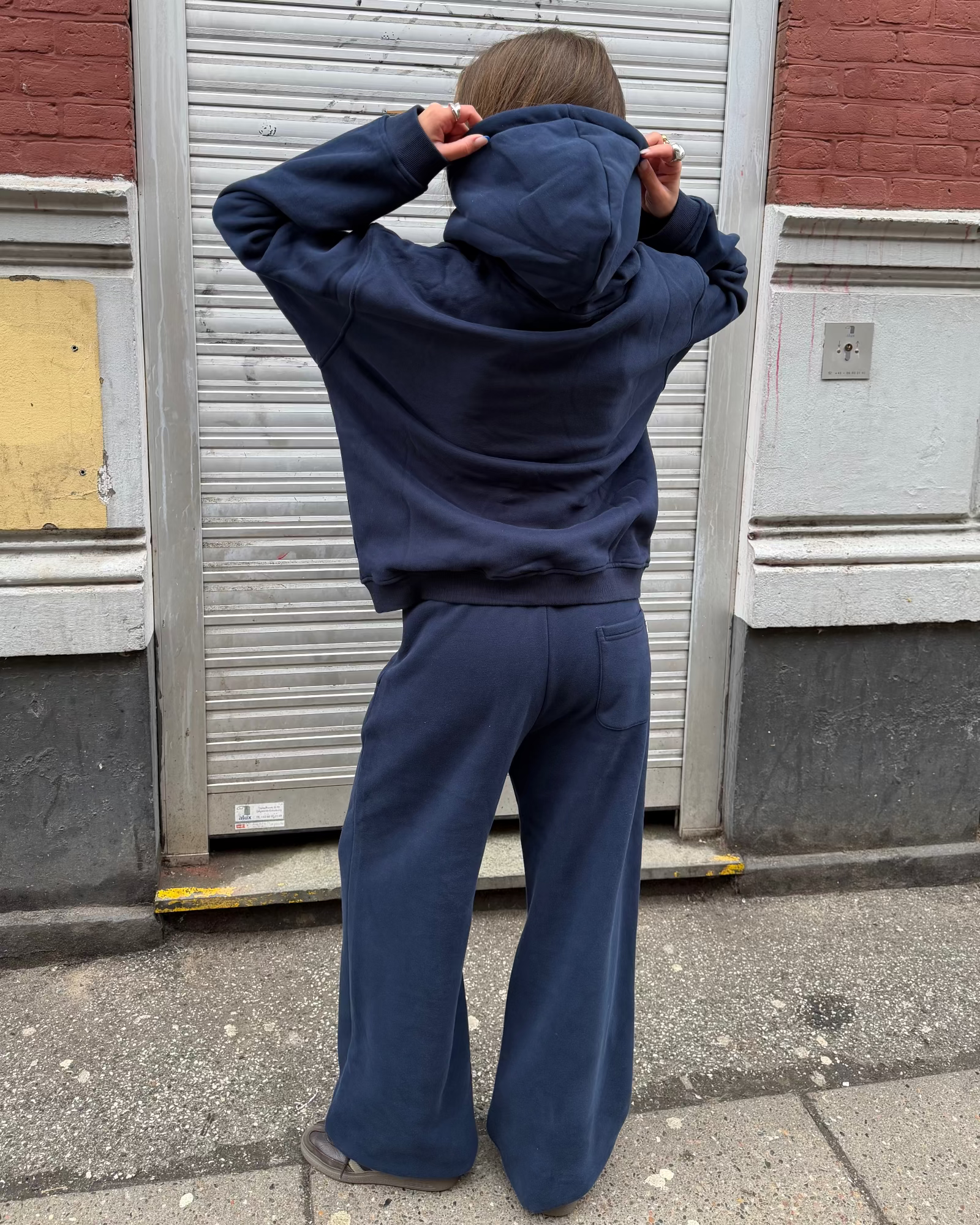 Weite Jogginghose - Marineblau
