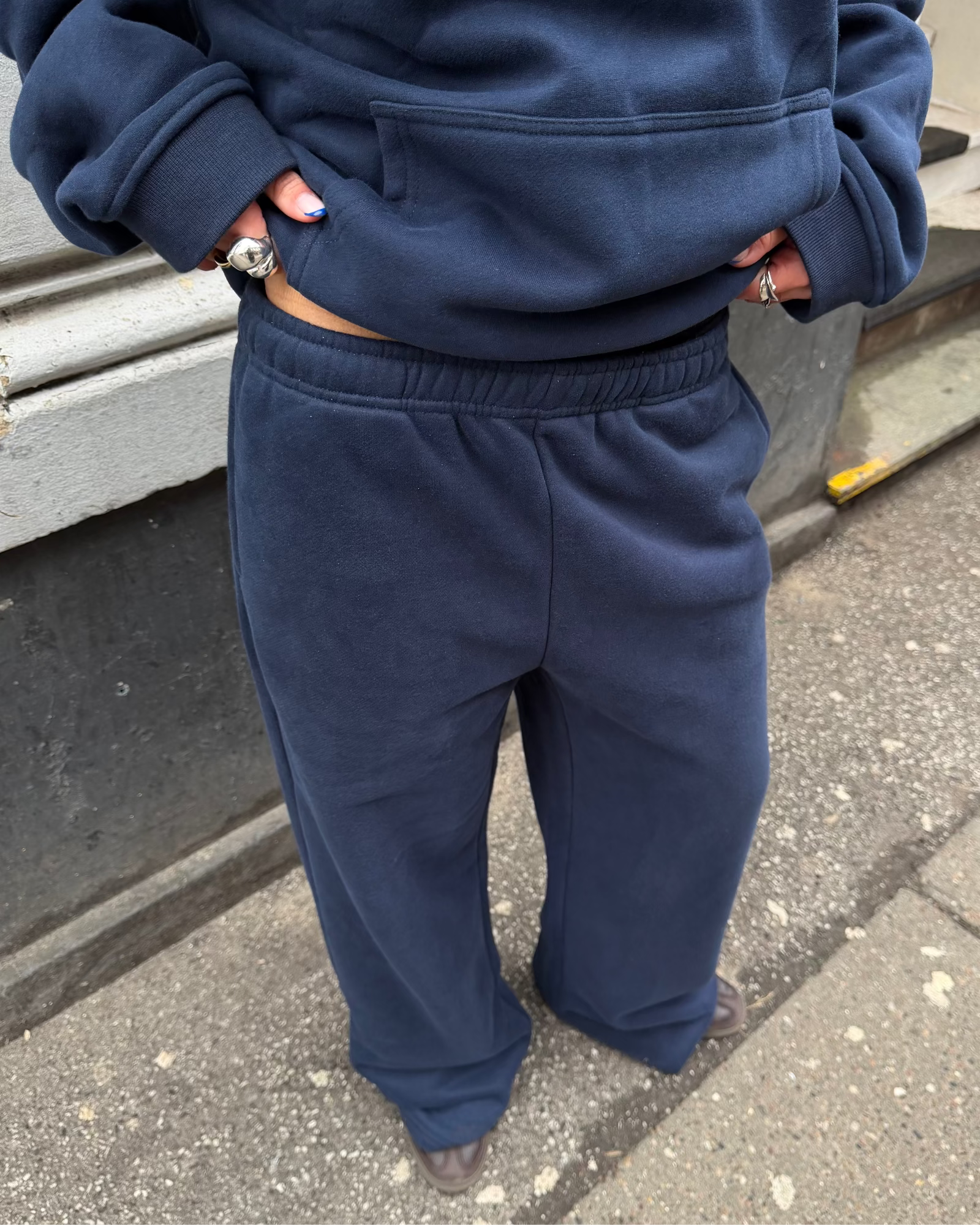 Weite Jogginghose - Marineblau