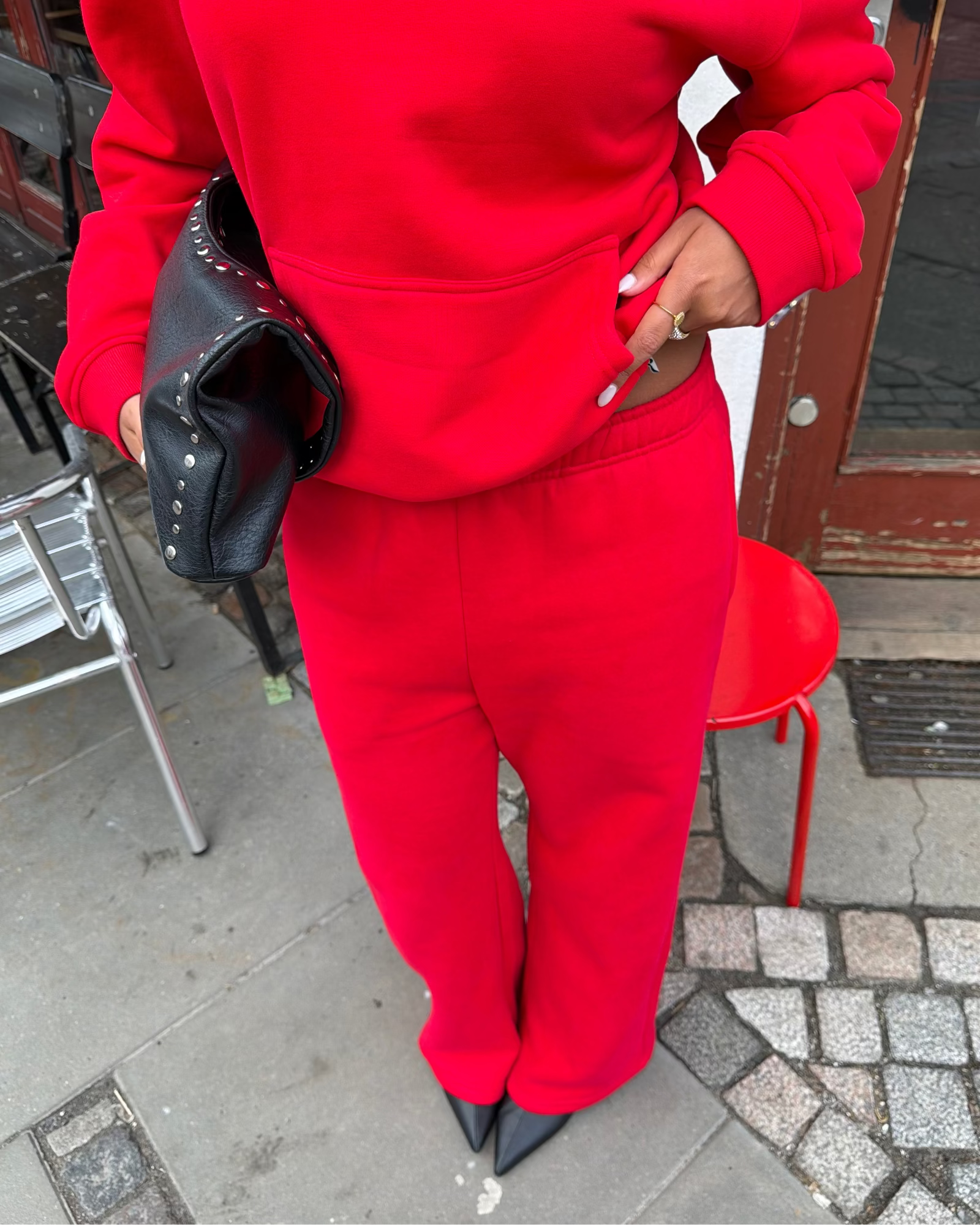 Weite Jogginghose - Rot
