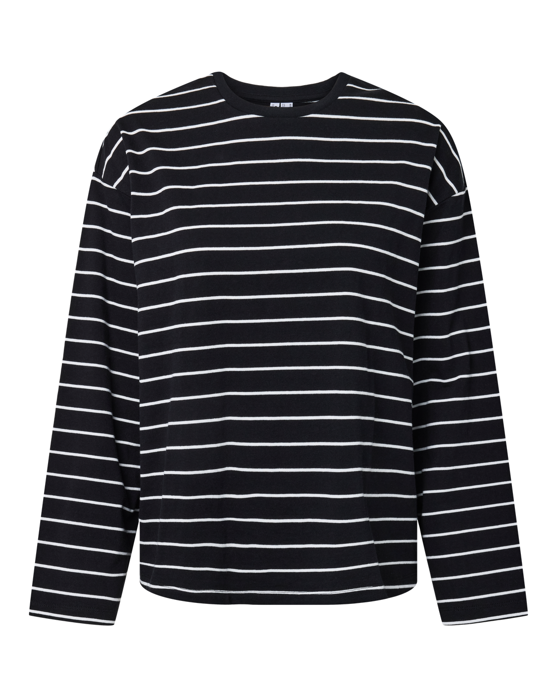 SADIE STRIPE TEE LS - BLACK/CLOUD DANCER