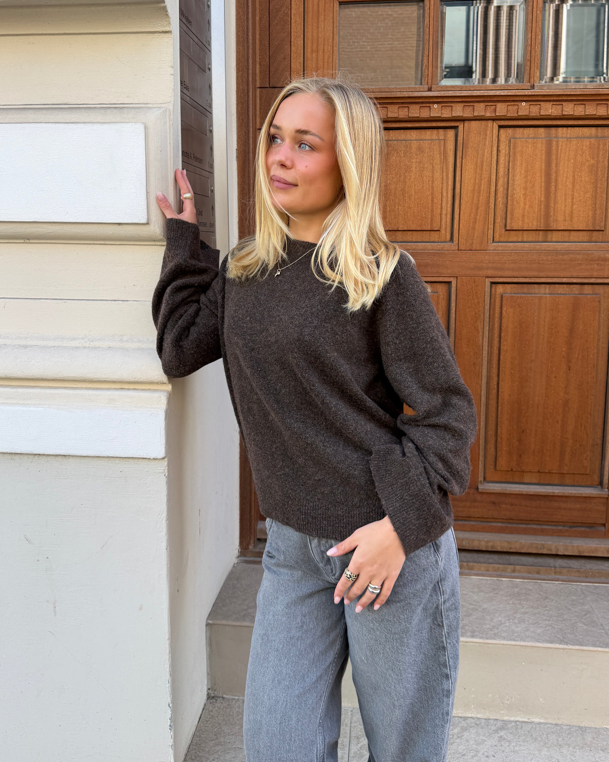 SADIE KNIT - DARK BROWN - Dinvintageshop