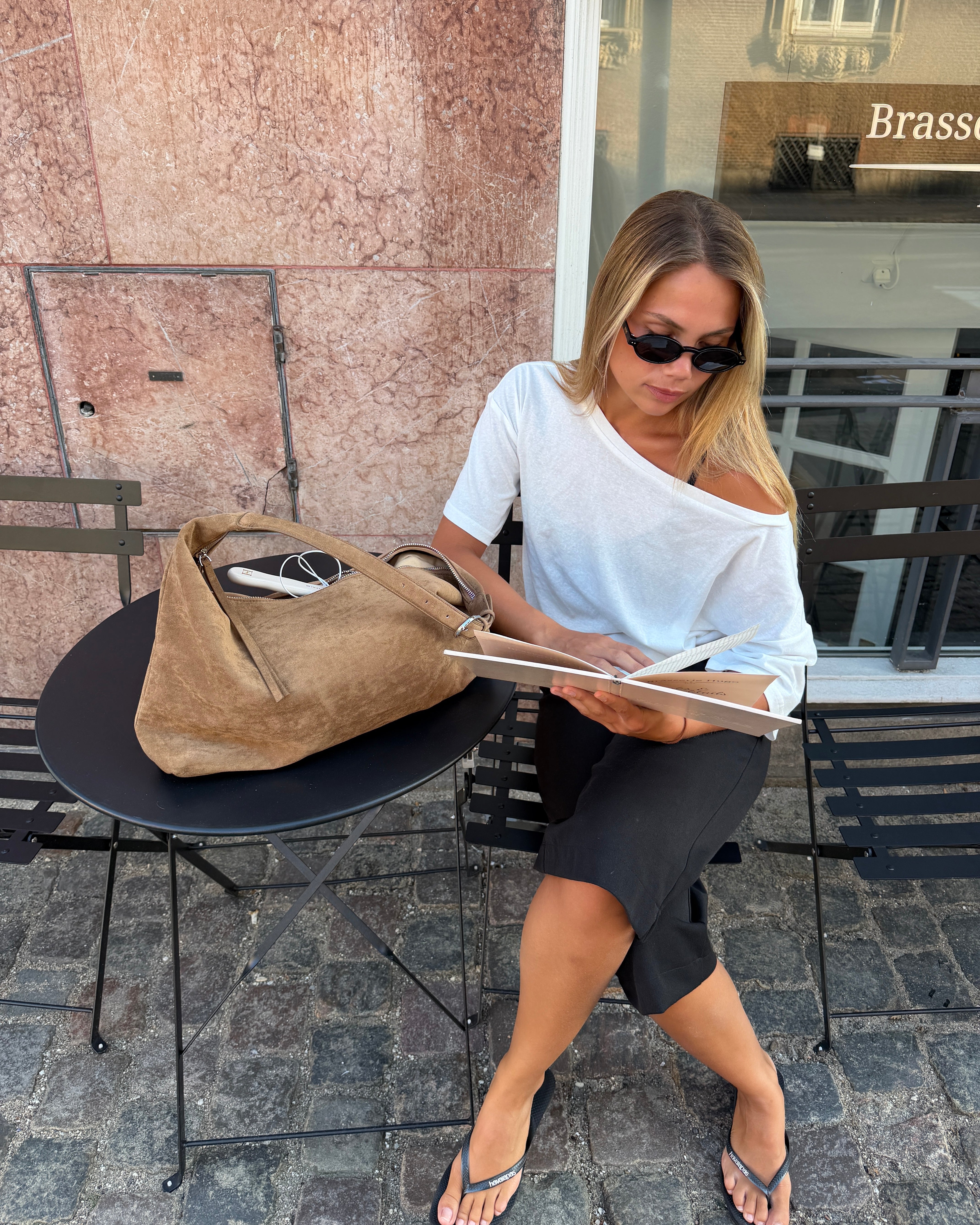 LEAH SUEDE BAG - TOBACCO