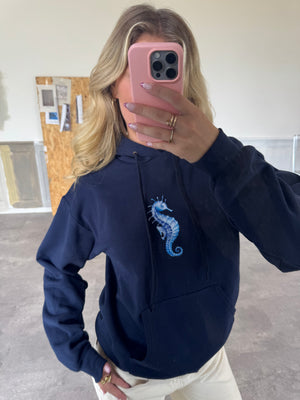 SEAHORSE  HOODIE - NAVY