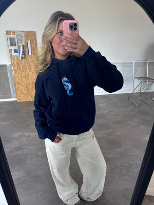 SEAHORSE  HOODIE - NAVY