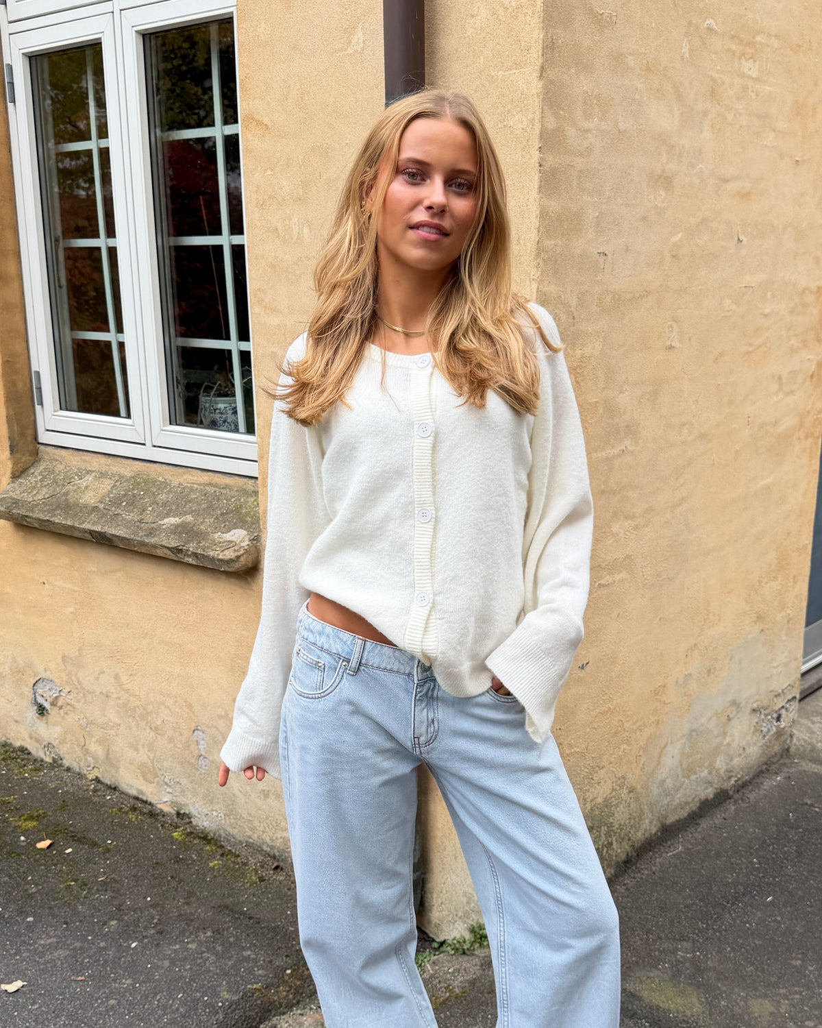 SADIE CARDIGAN - OFFWHITE - Dinvintageshop