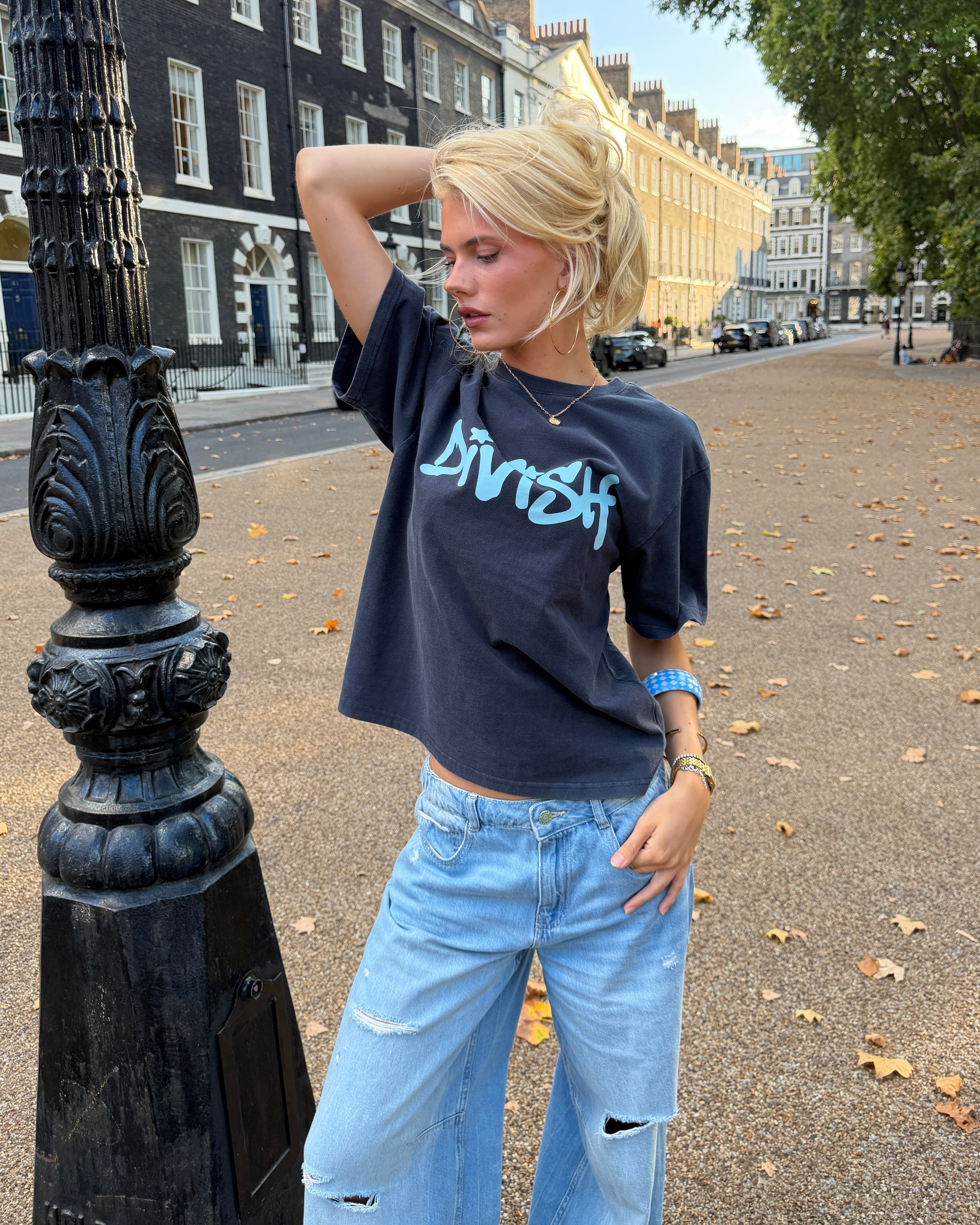 DUA TEE KORTÆRMET - NAVY