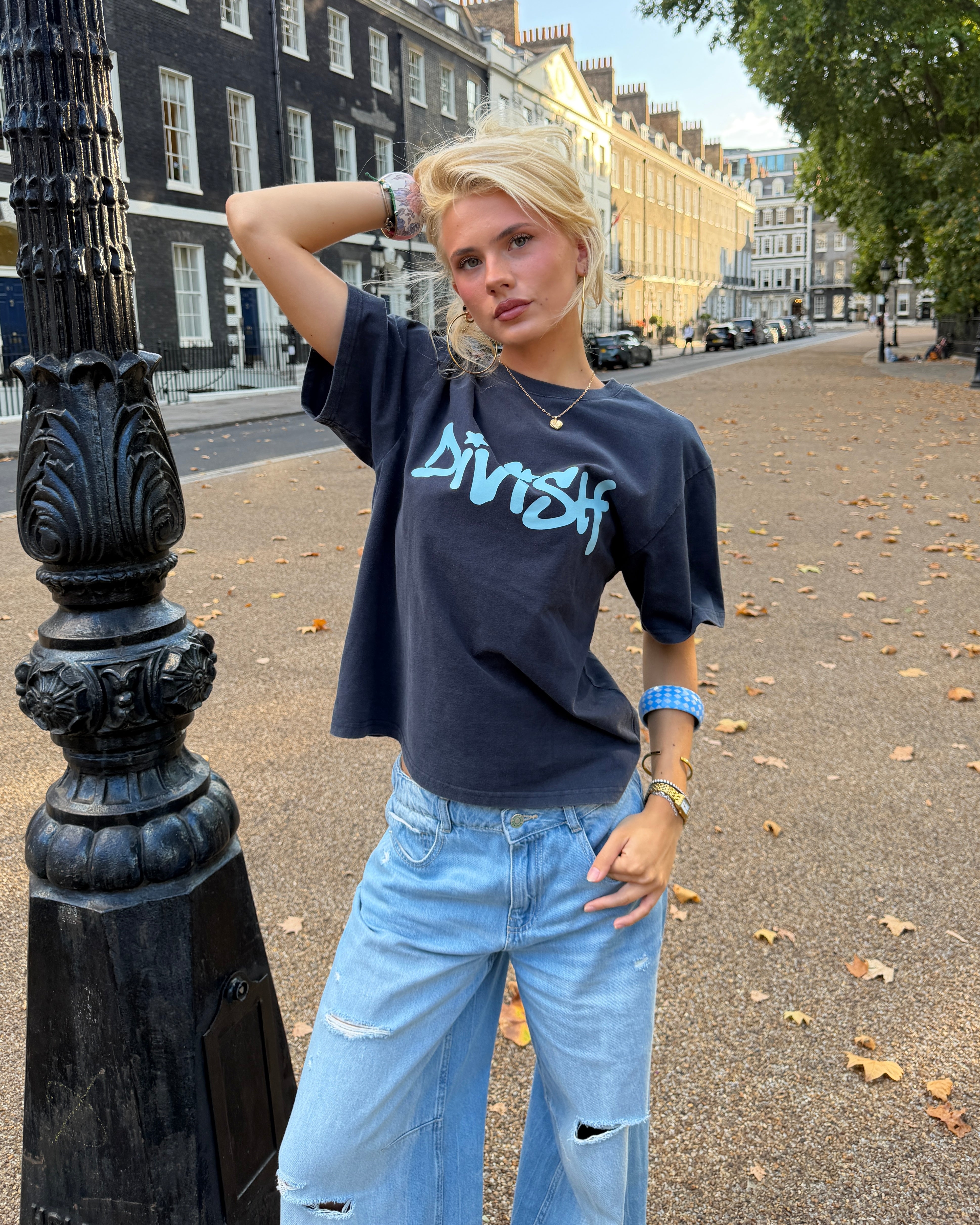 DUA TEE KORTÆRMET - NAVY
