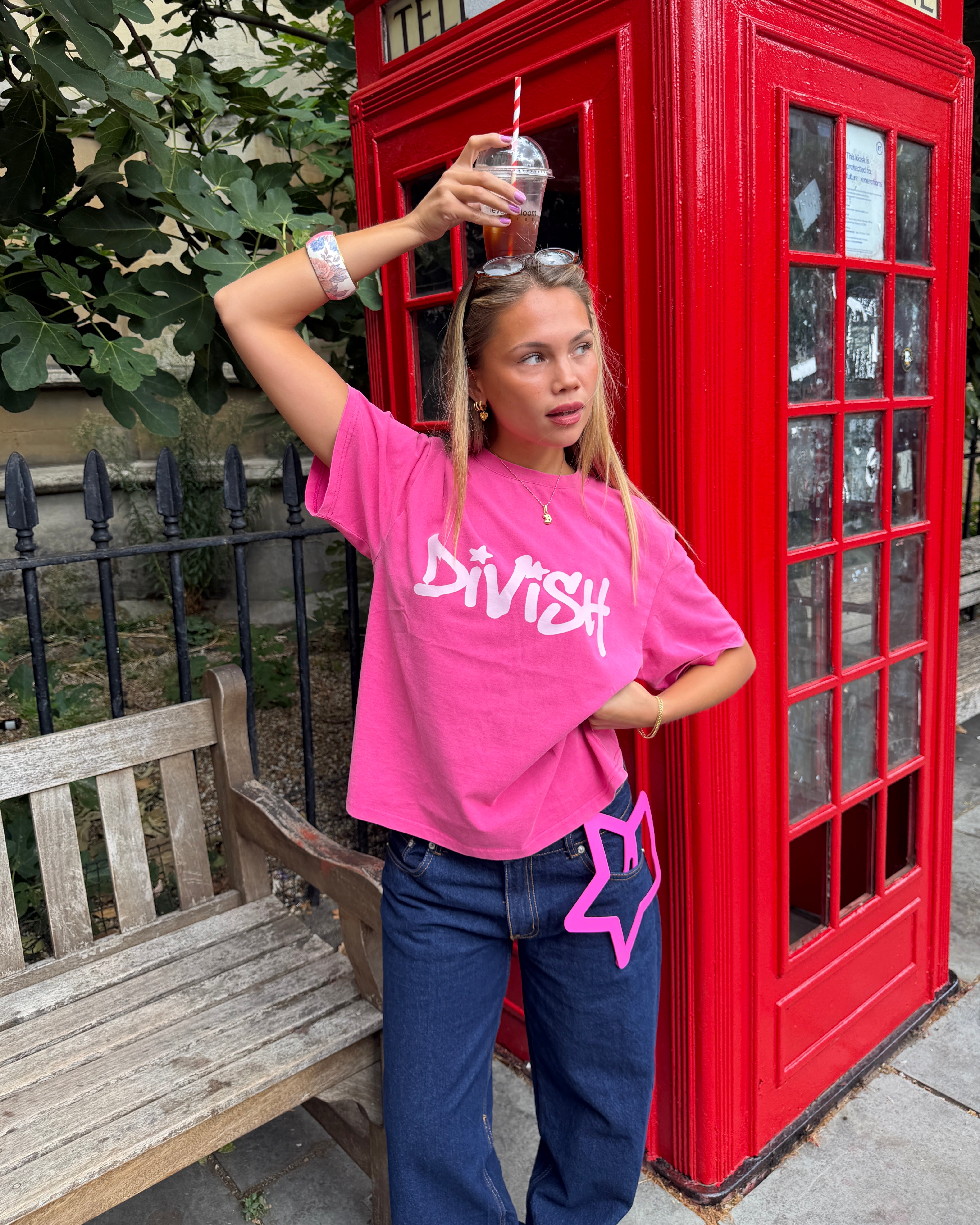 DUA TEE KORTÆRMET - PINK