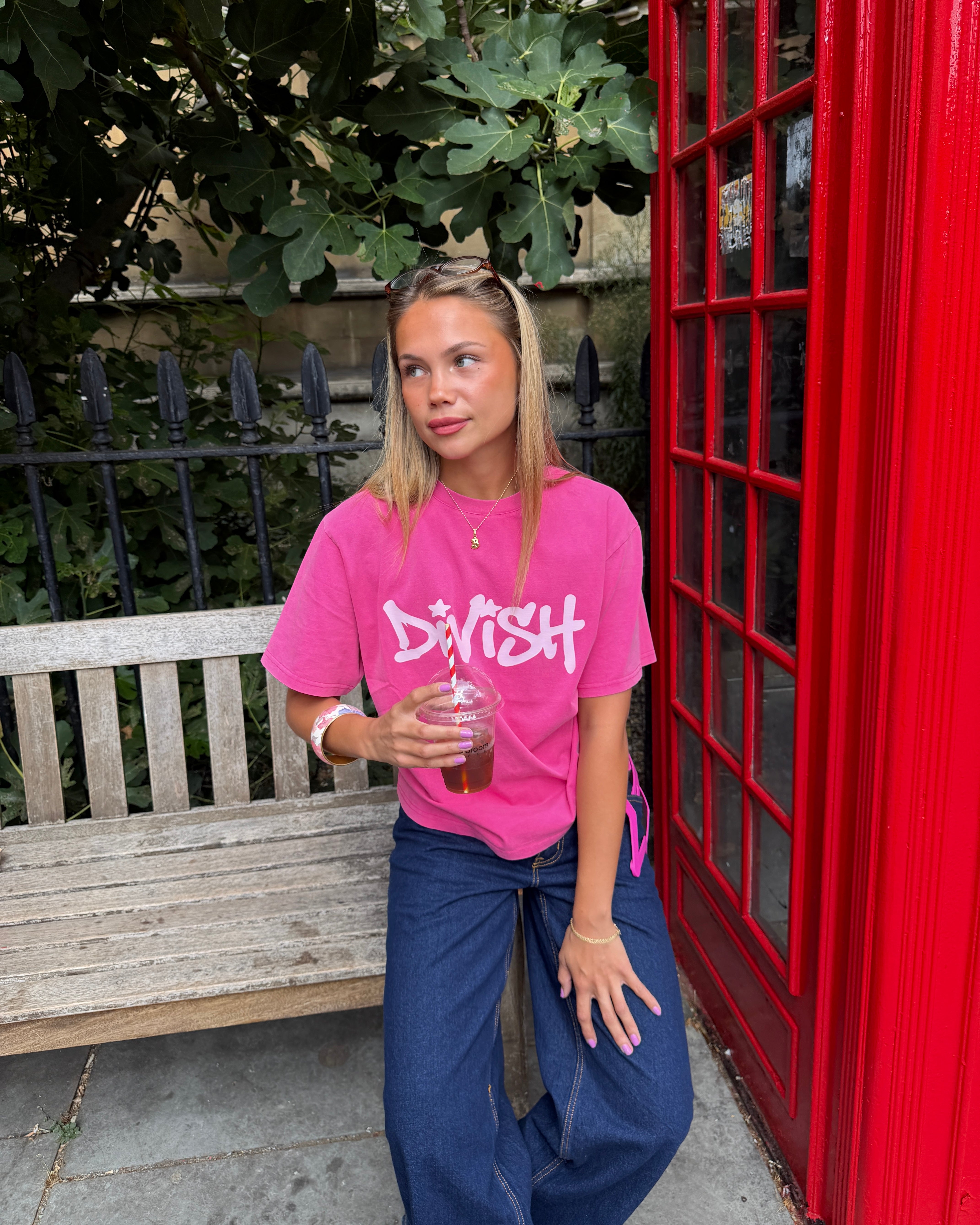 DUA TEE KORTÆRMET - PINK