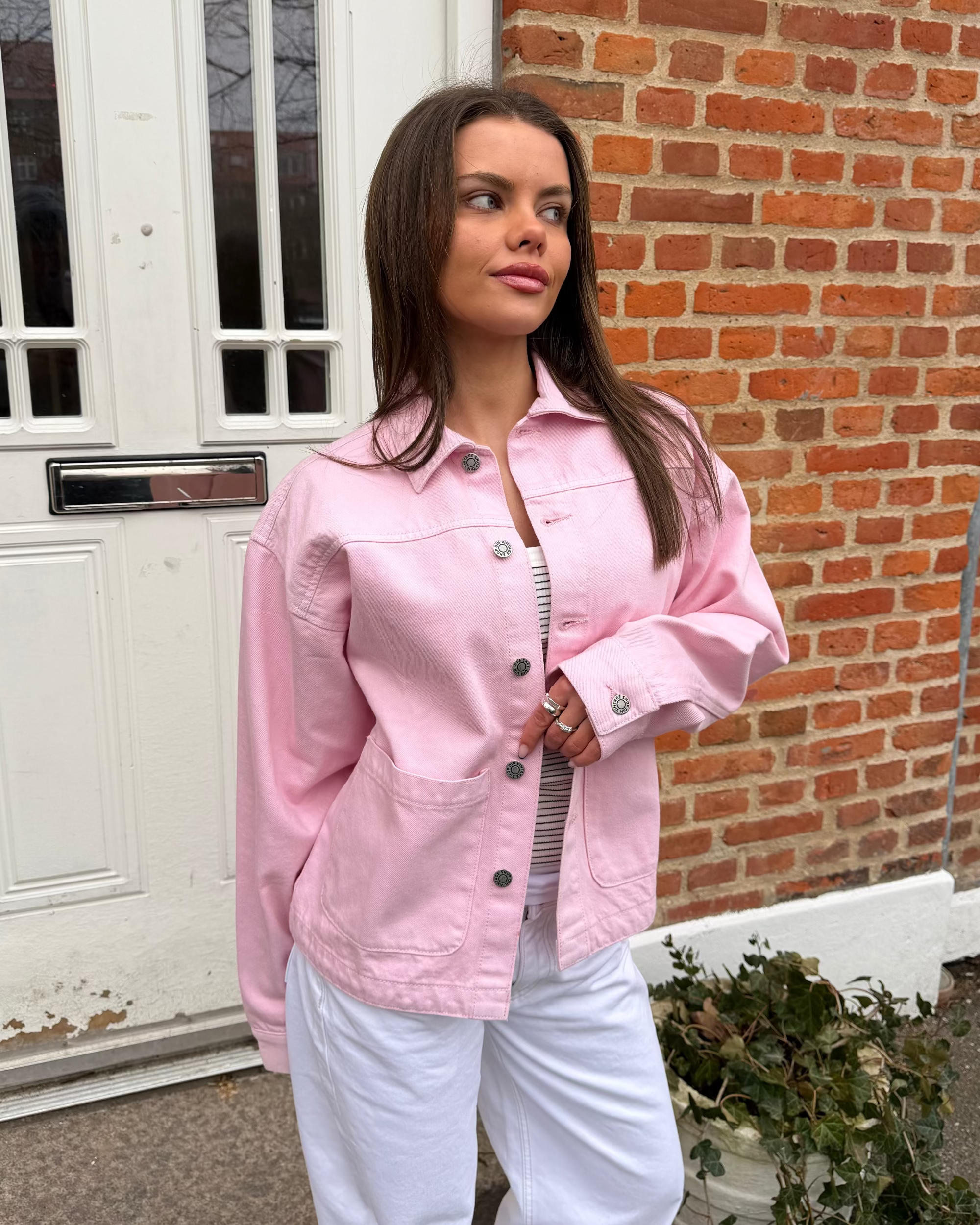 SIA DENIM JACKET - LIGHT PINK