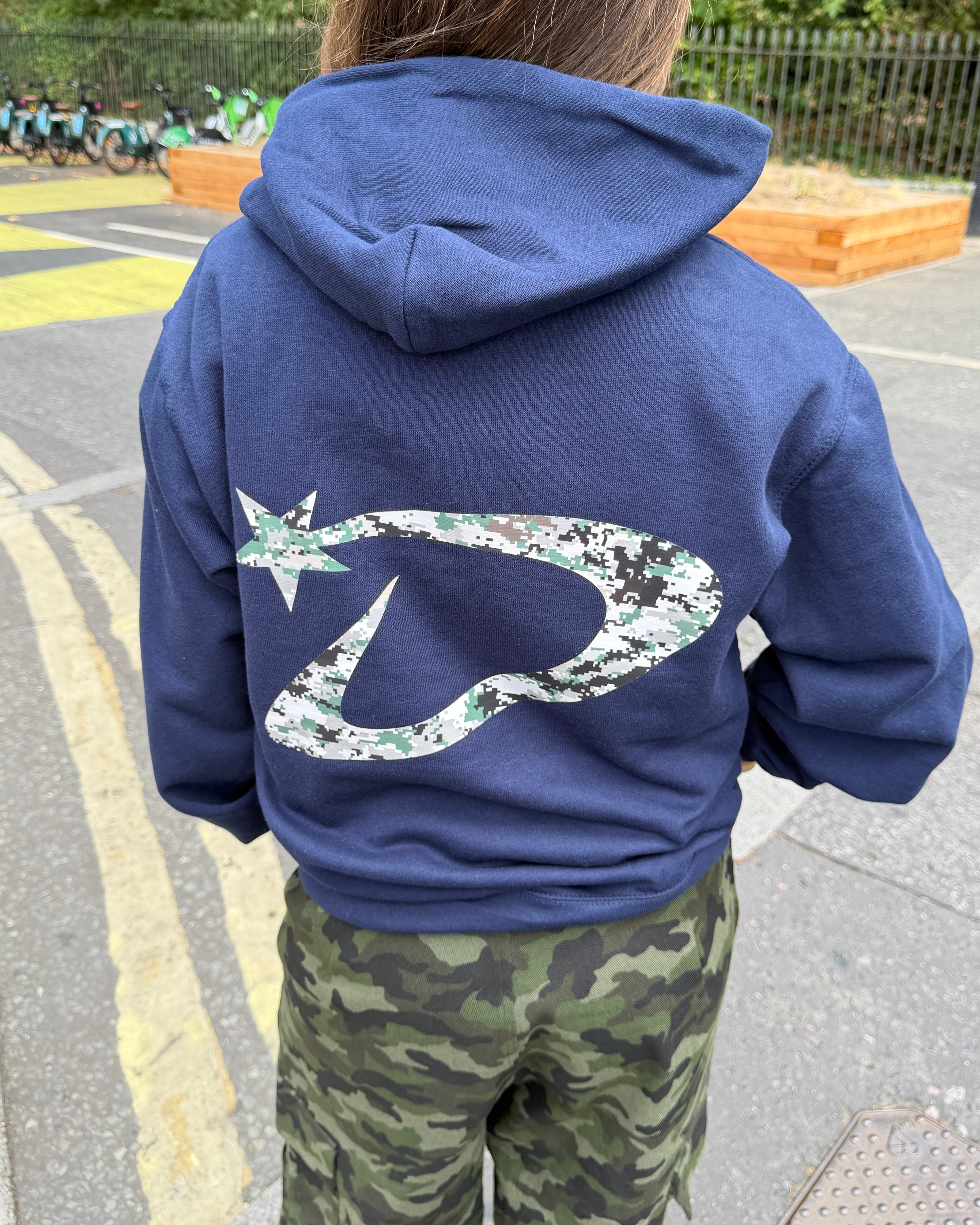 DANA HOODIE (rygprint) - NAVY