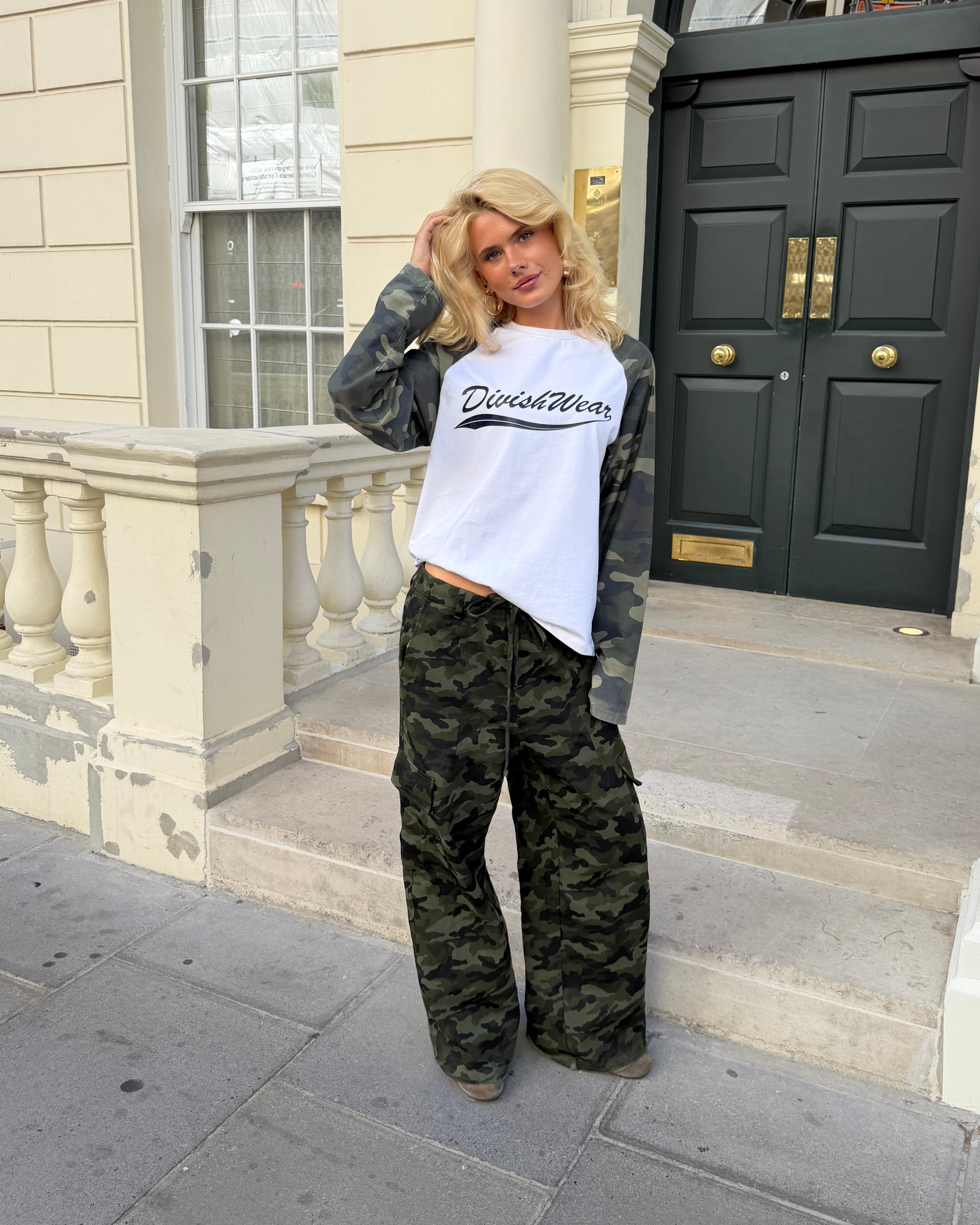 ELLA PANTS - GREEN CAMO