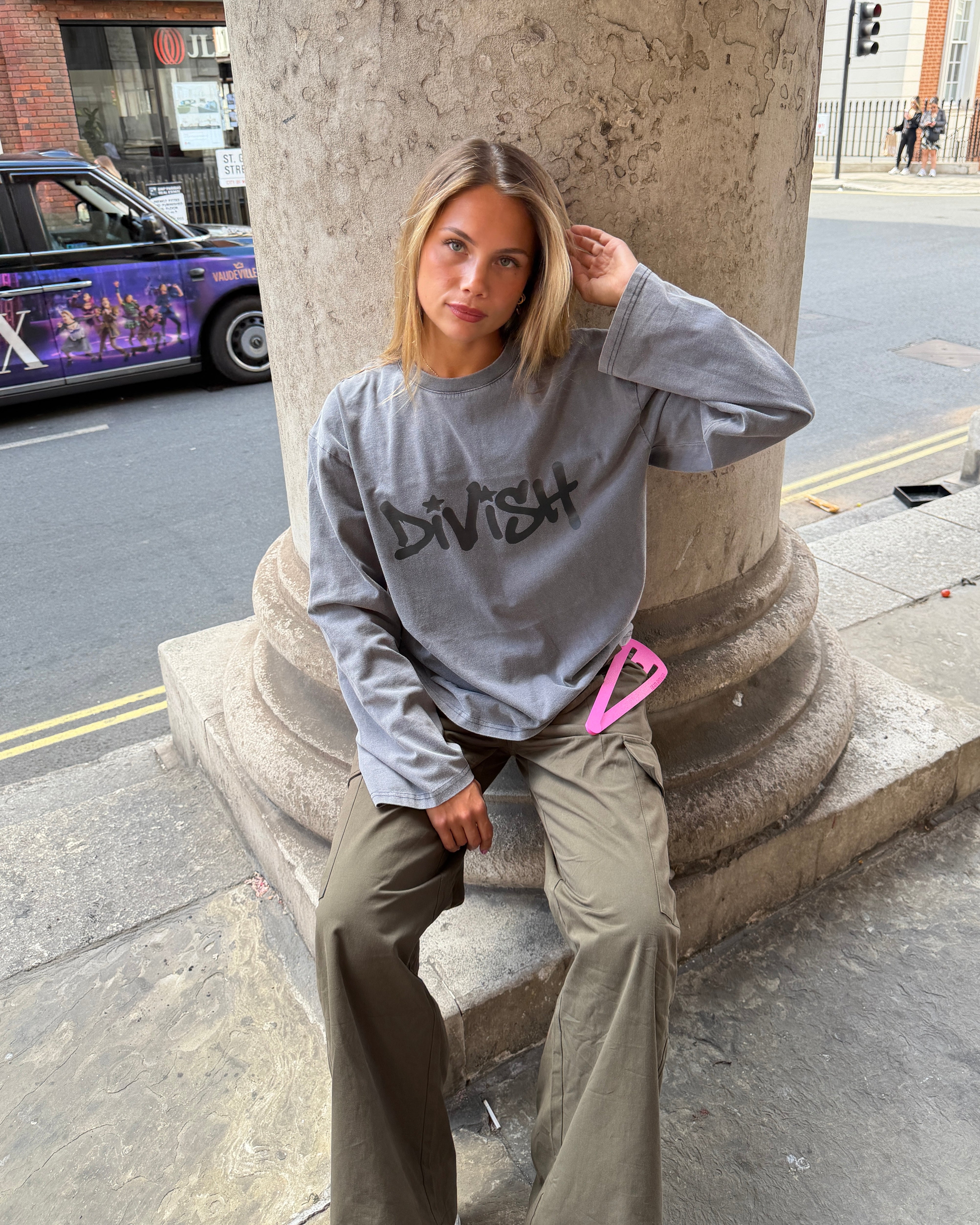 DUA TEE LANGÆRMET - GREY