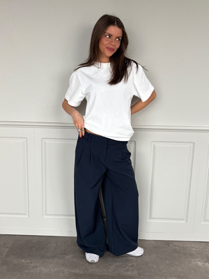 AIA BAGGY SUIT PANT - NAVY