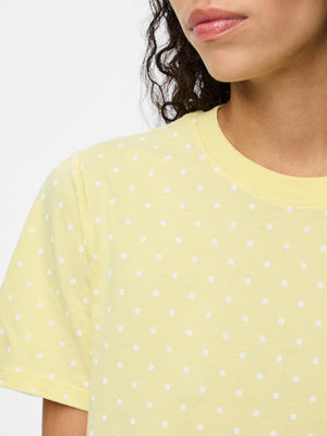 RIA DOT TEE - PALE BANANA/WHITE DOT