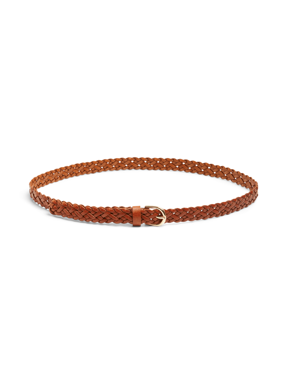 AVERY BRAIDED BELT - COGNAC