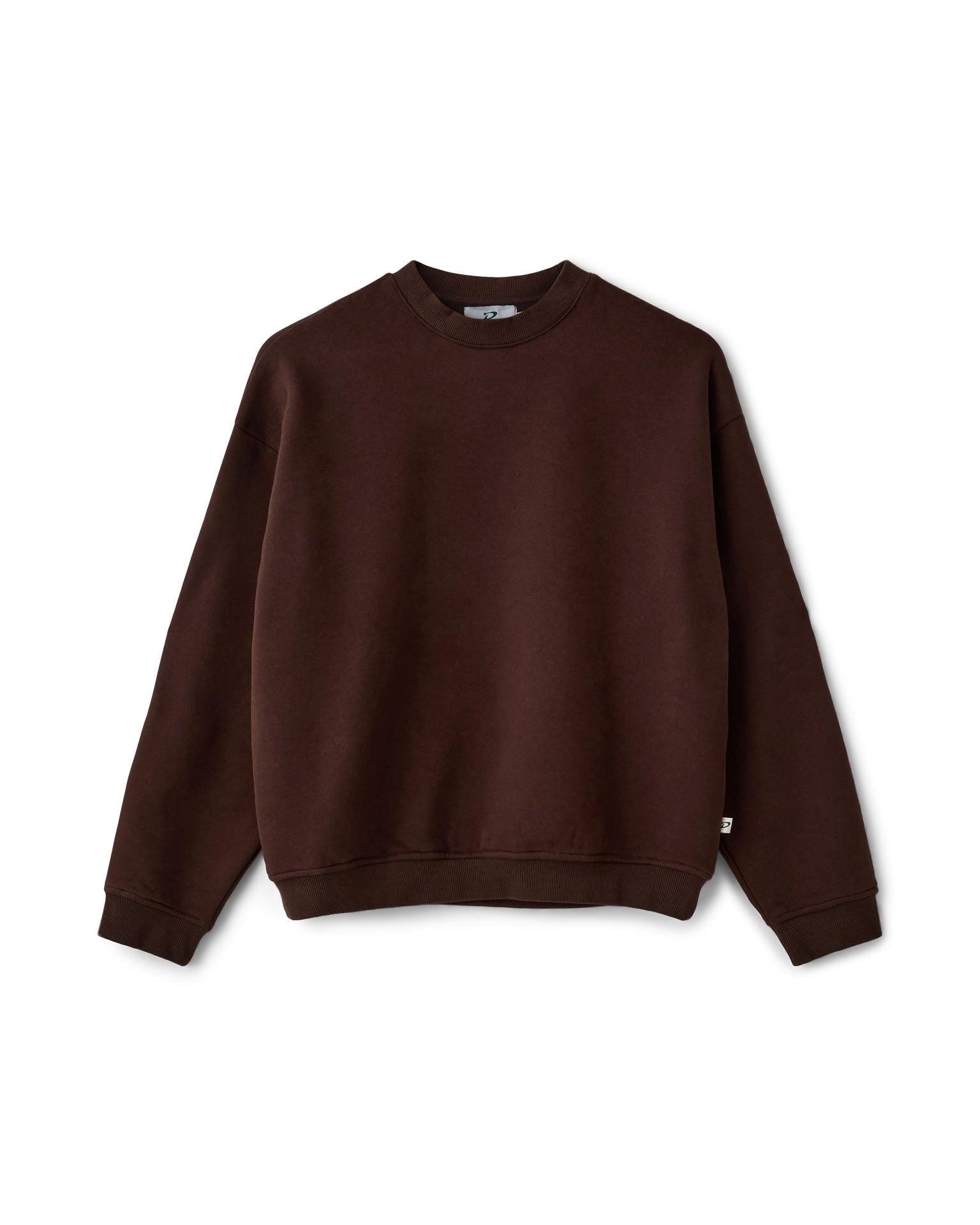 Brun oversized sweatshirt i 100% bomuld fra Din Vintage Shop