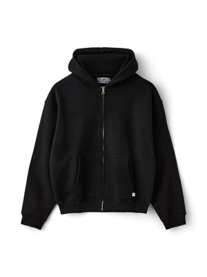 OVERSIZED ZIP HOODIE - BLACK