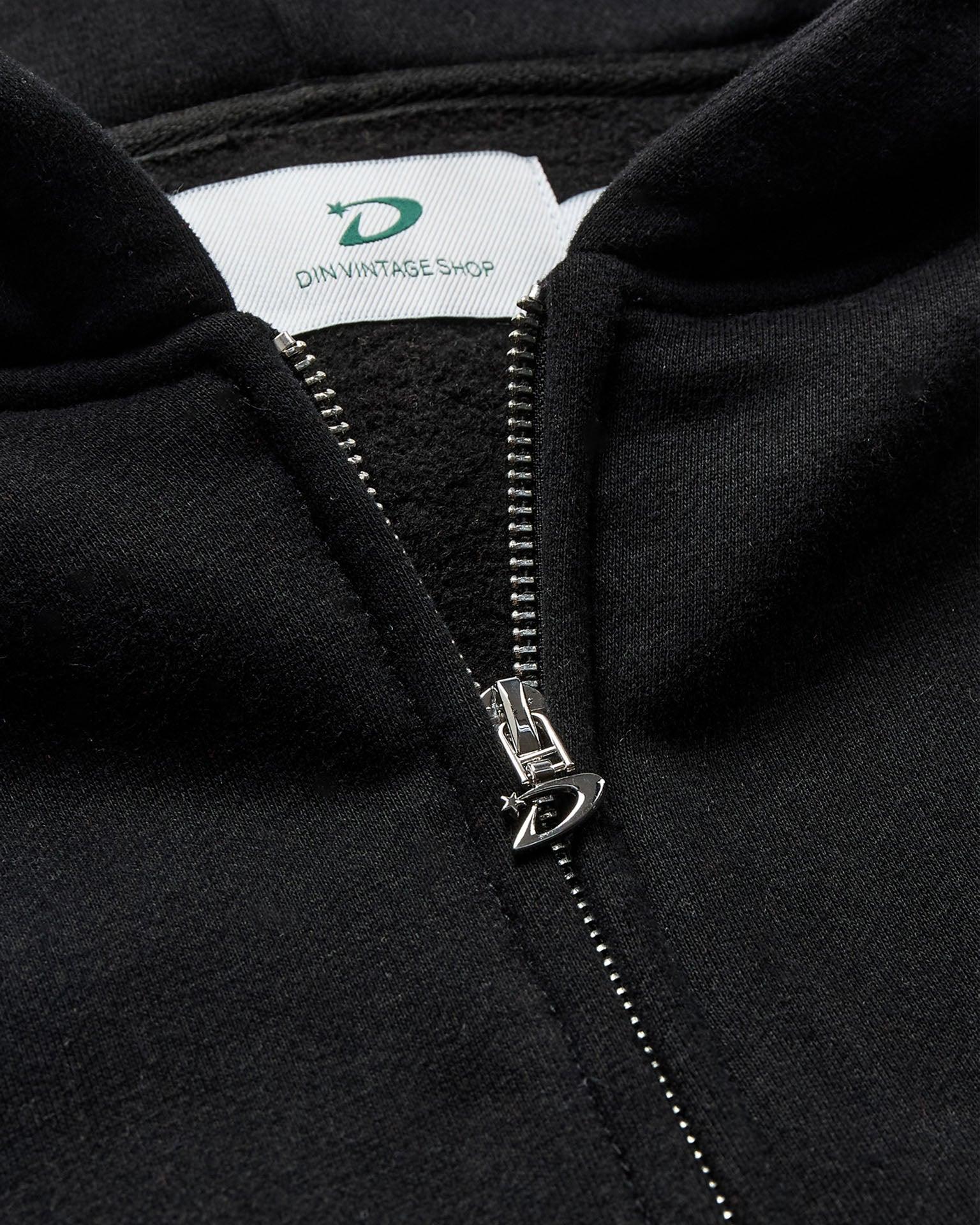 OVERSIZED ZIP HOODIE - BLACK