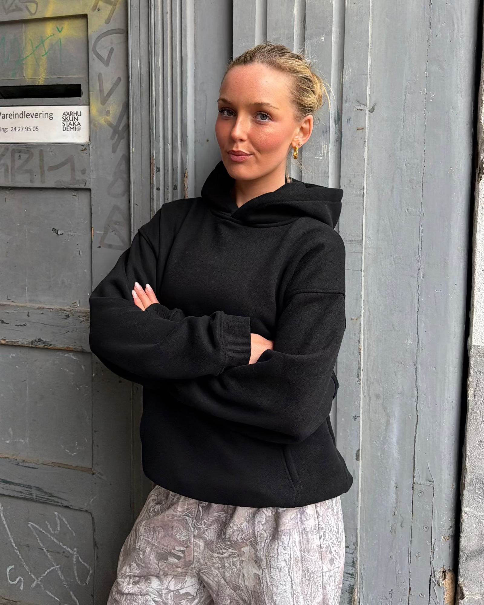 Oversize-Hoodie – Schwarz