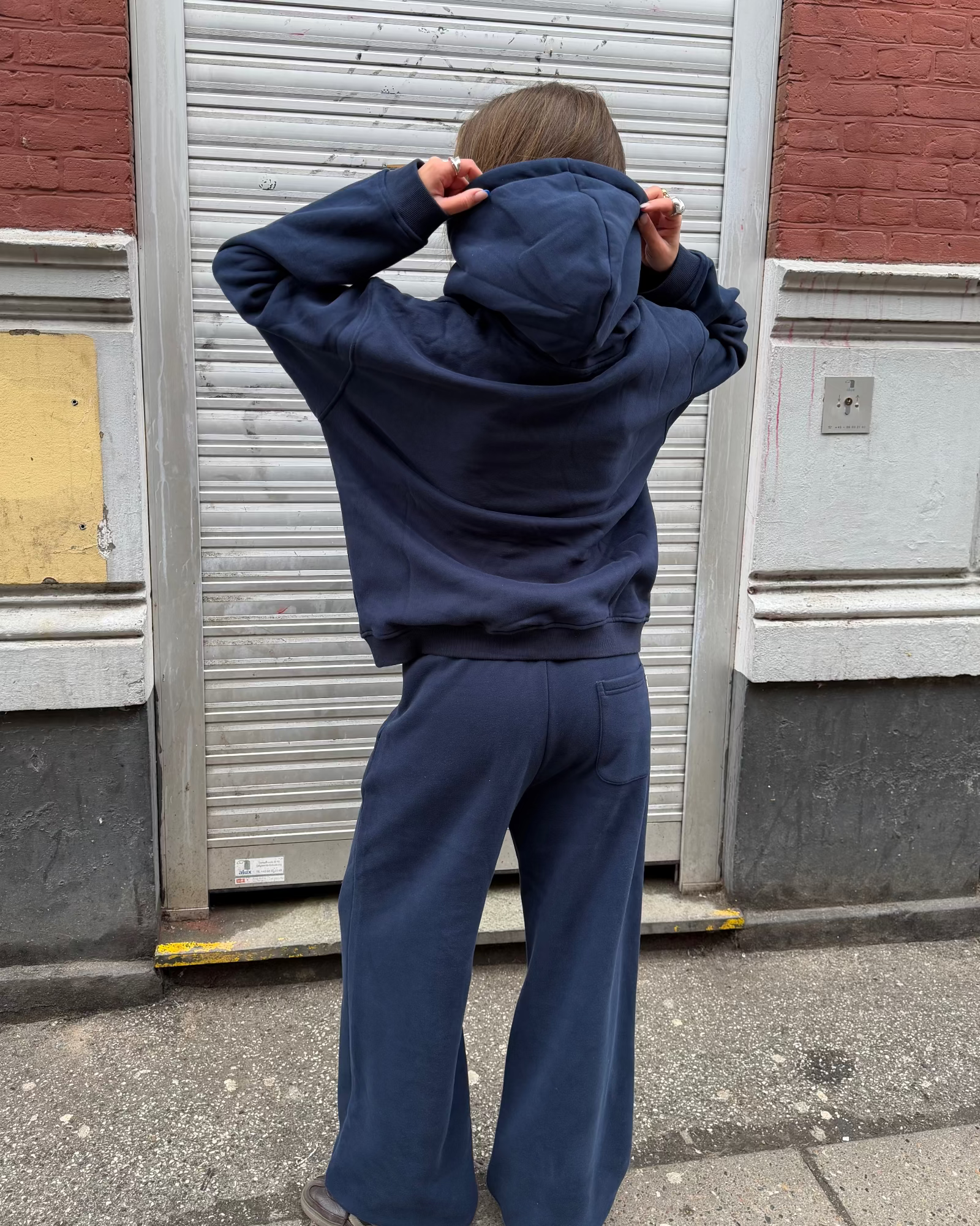 Oversize-Hoodie - Marineblau