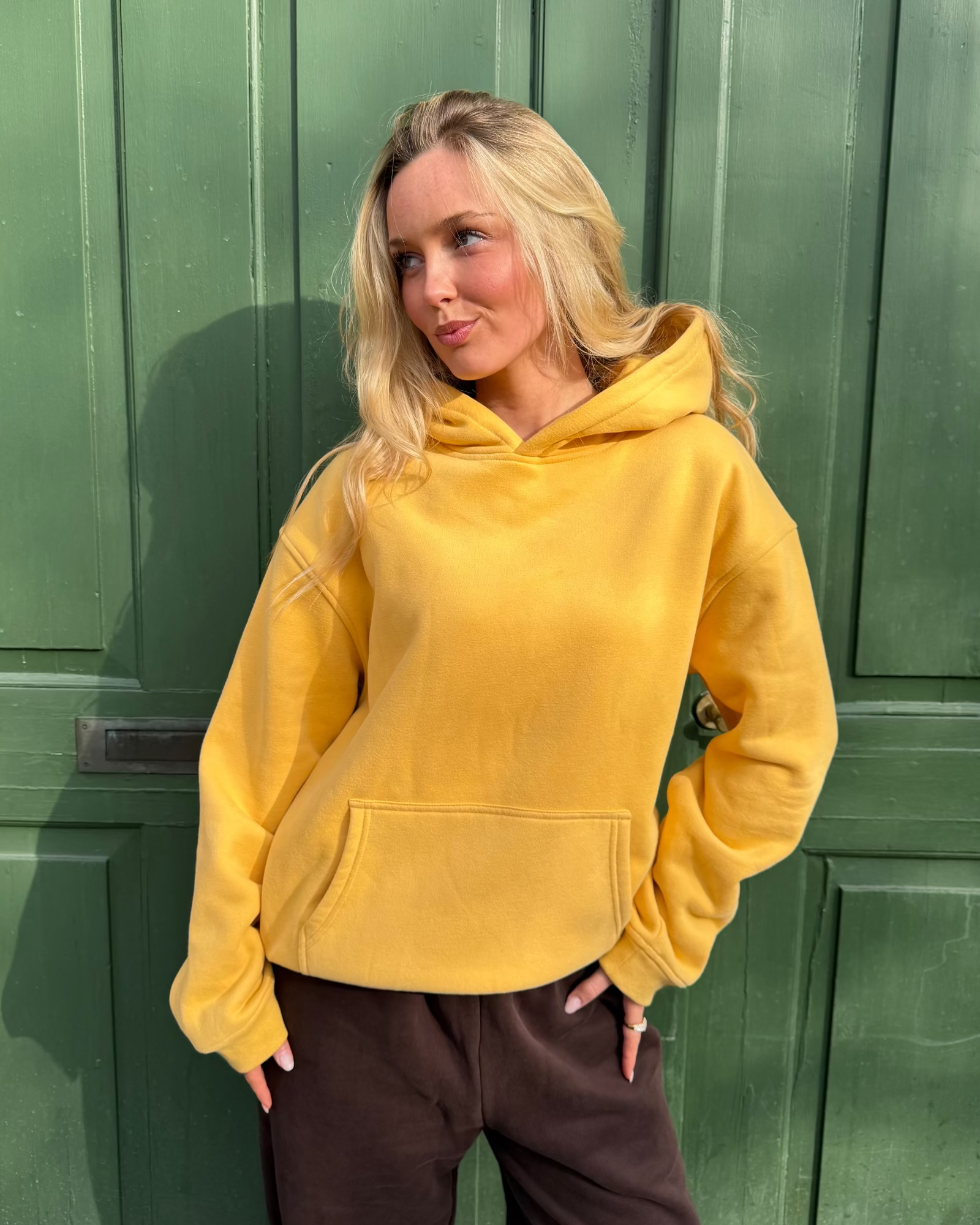 ÜBERGRÖSSERTER HOODIE - GELB