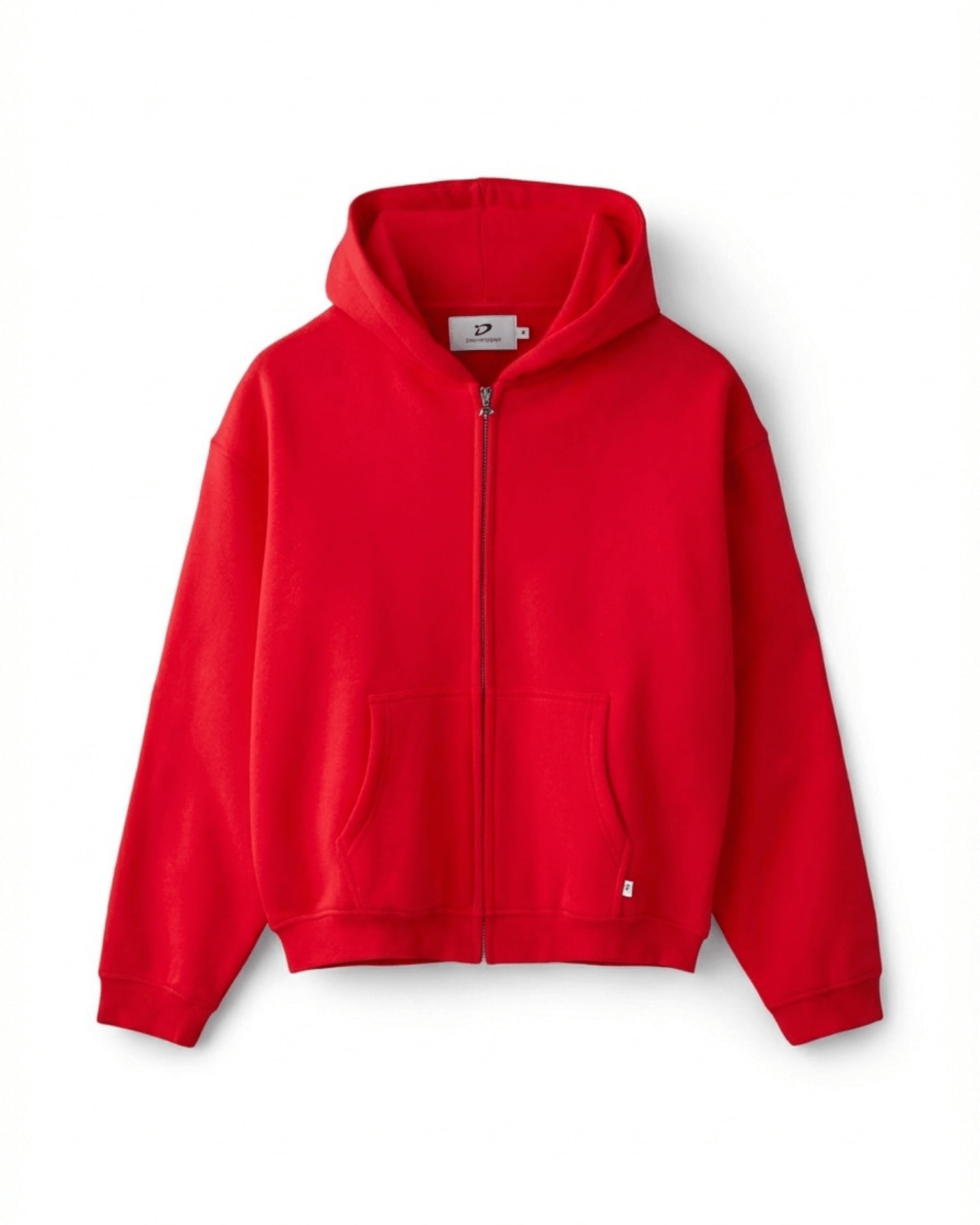 OVERSIZED ZIP HOODIE - RED