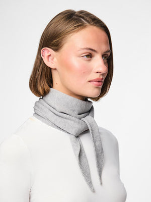 KOMMA TRIANGLE SCARF - MEDIUM GREY MELANGE