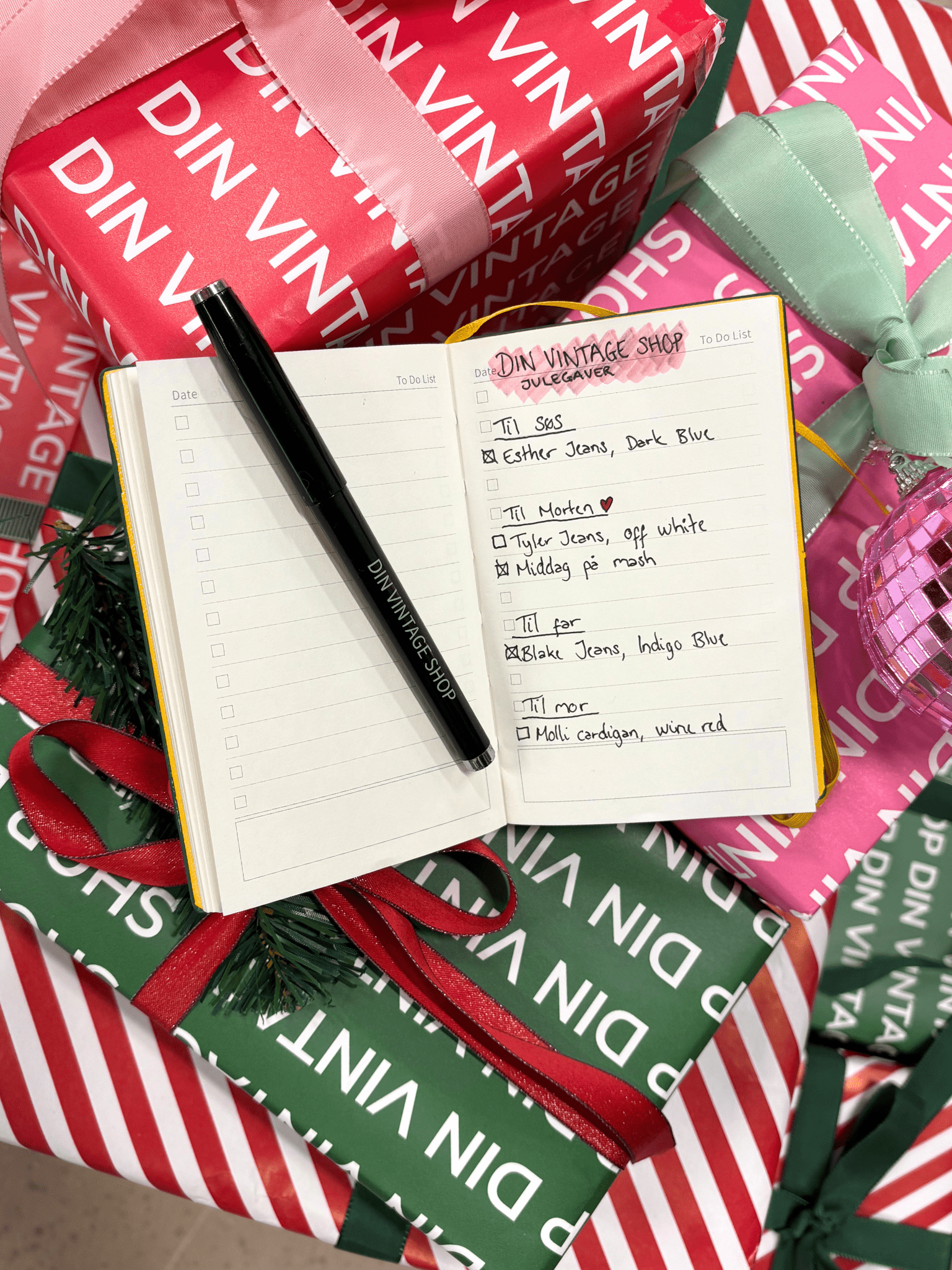 DINVINTAGESHOP PLANNER + PEN - PINK