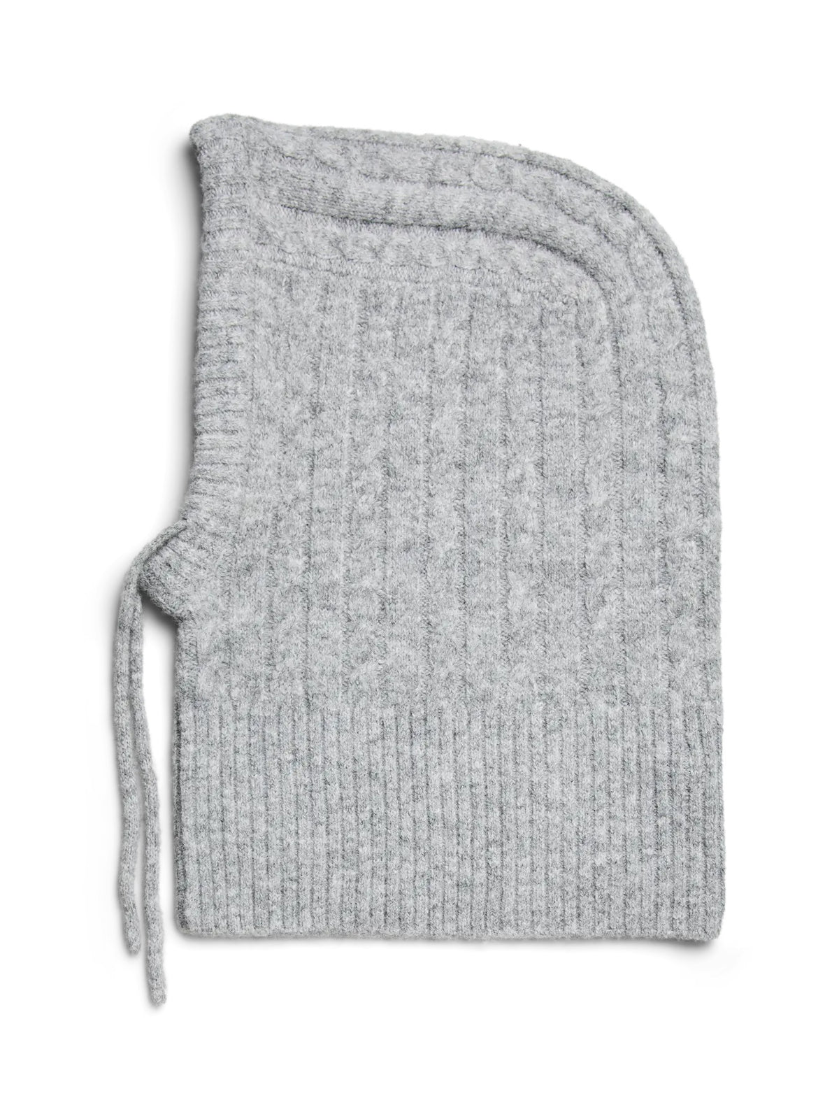 NAMBI CABLE BALACLAVA - LIGHT GREY MELANGE