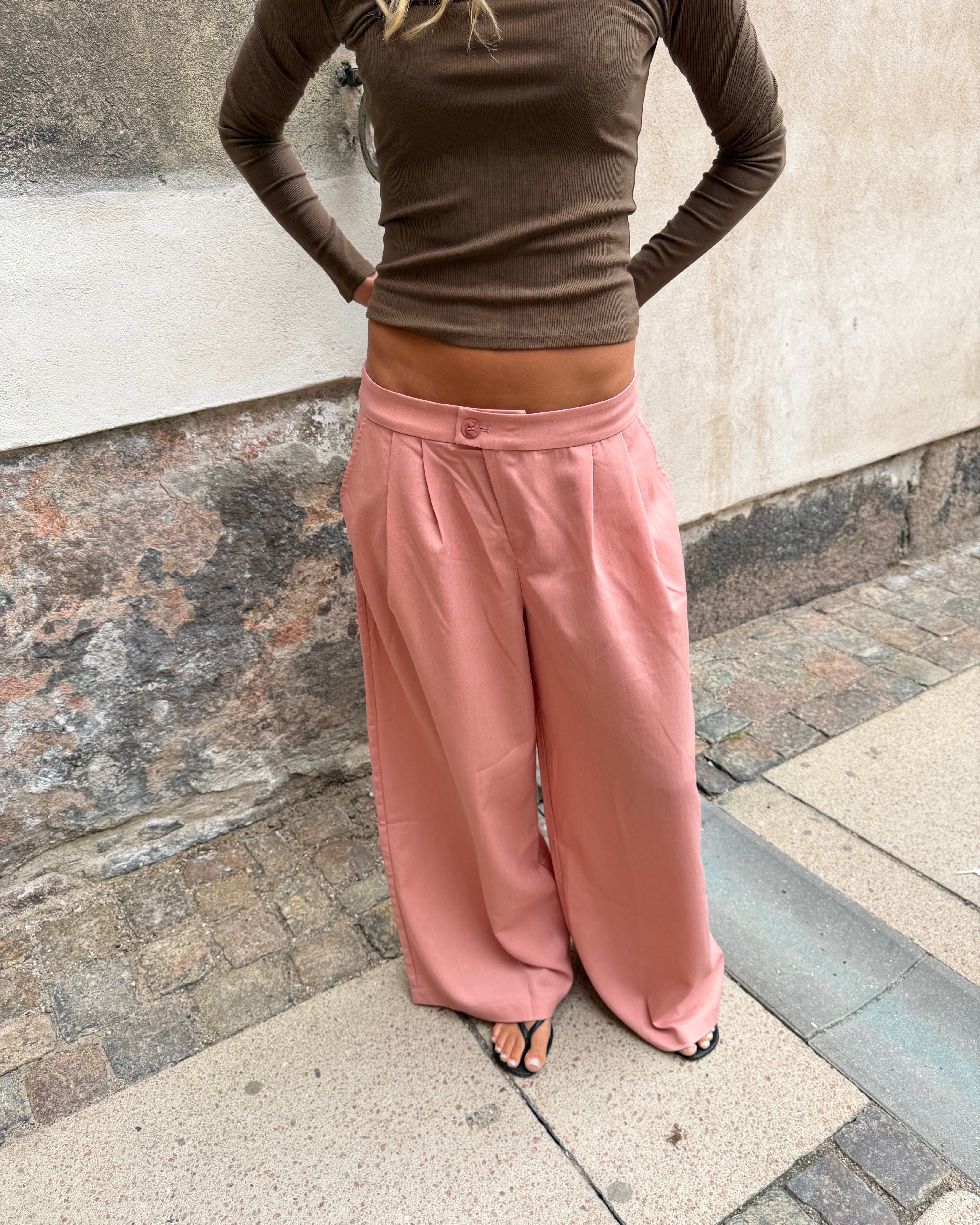 AGNES BAGGY SUIT PANT - BLUSH