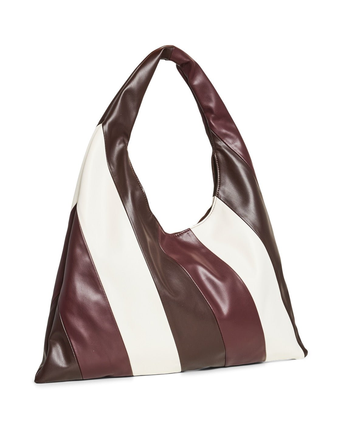 ALANDA SHOULDER BAG - COFFEE/WINETASTING/SNOWWHITE - Dinvintageshop
