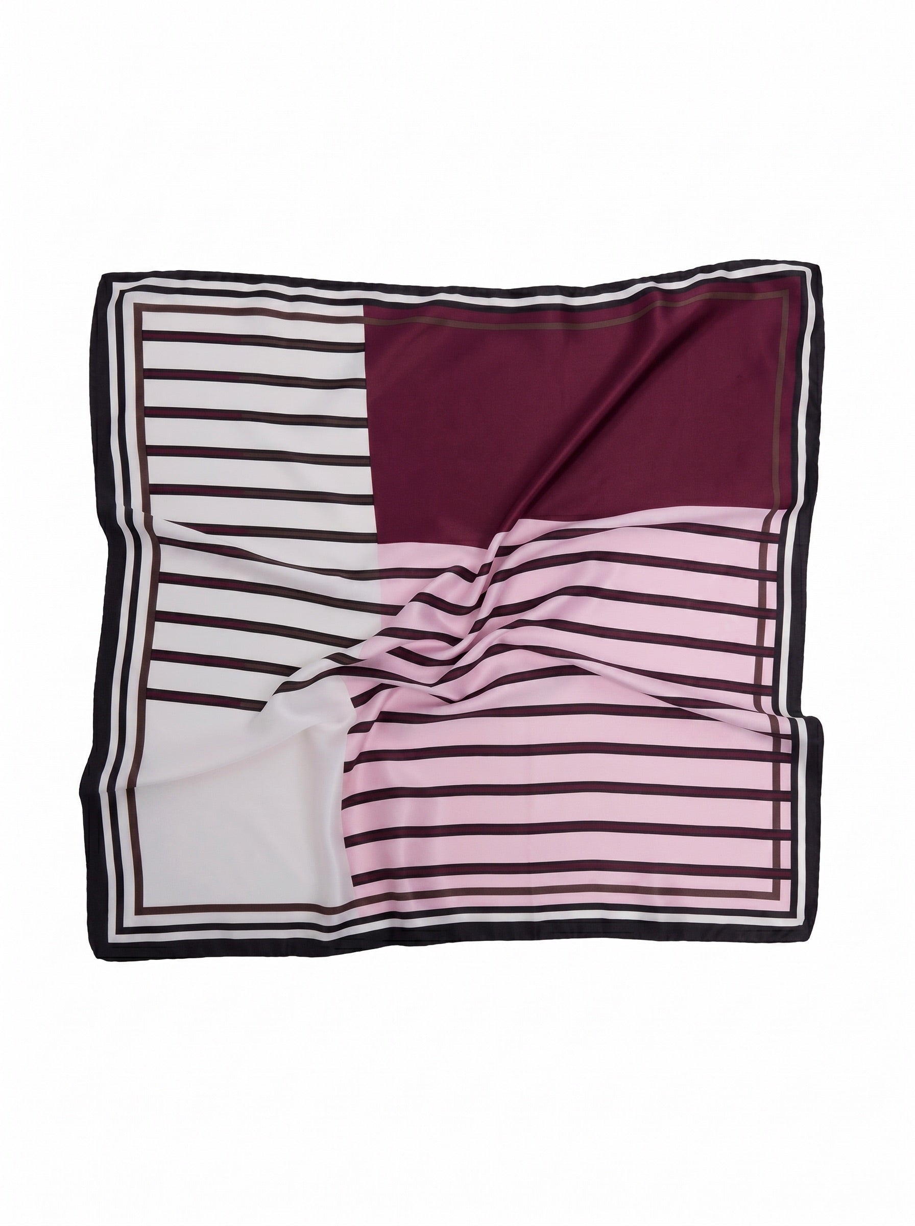 AMANDA SQUARE SCARF - TAWNY PORT GRAPHIC - Dinvintageshop