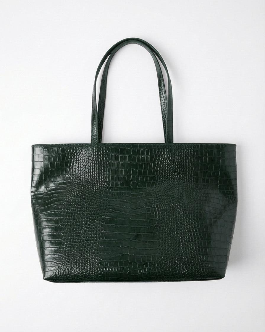 AMY CROC BAG - GREEN - Dinvintageshop