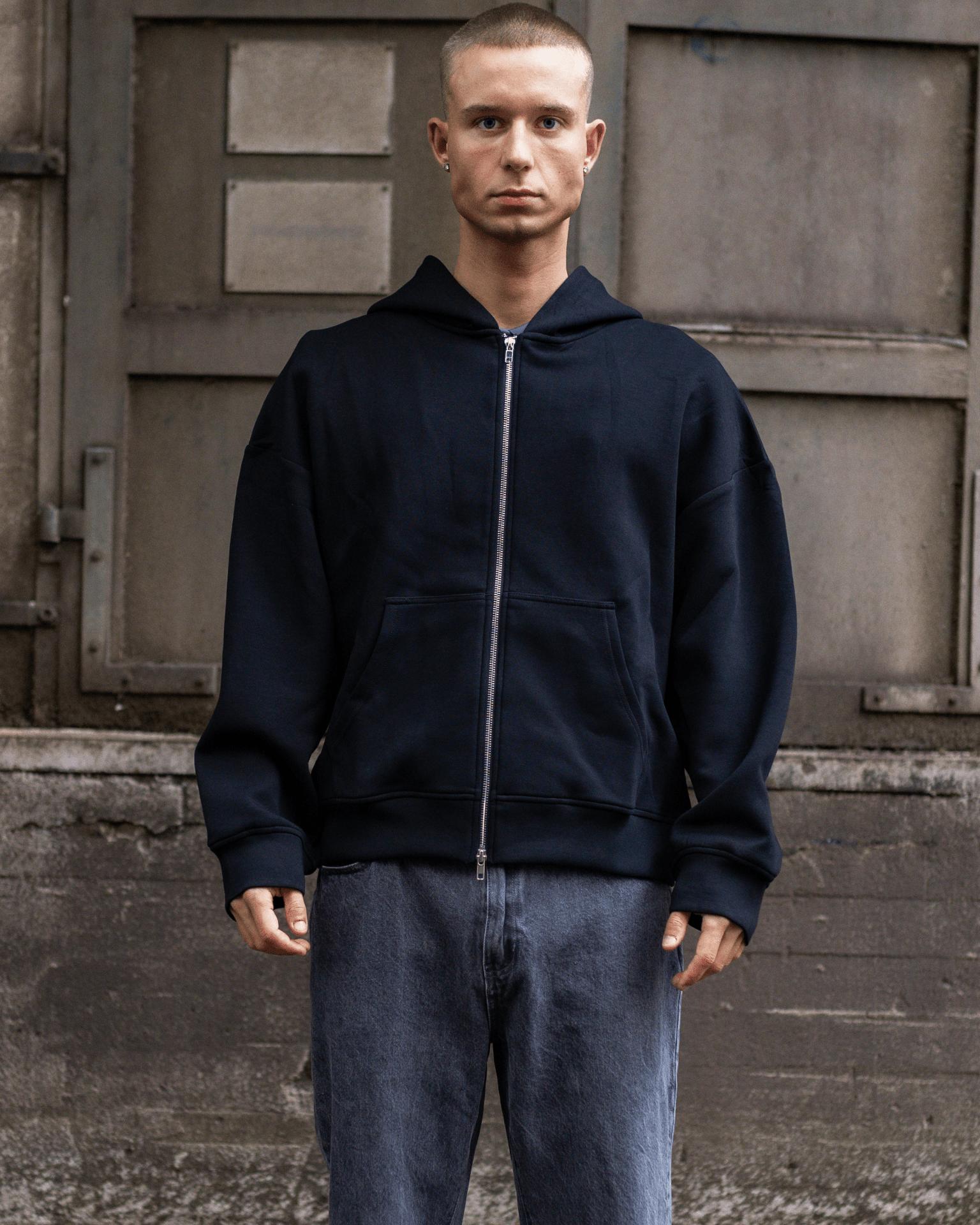 ASH SCUBA ZIP HOODIE - BLACK
