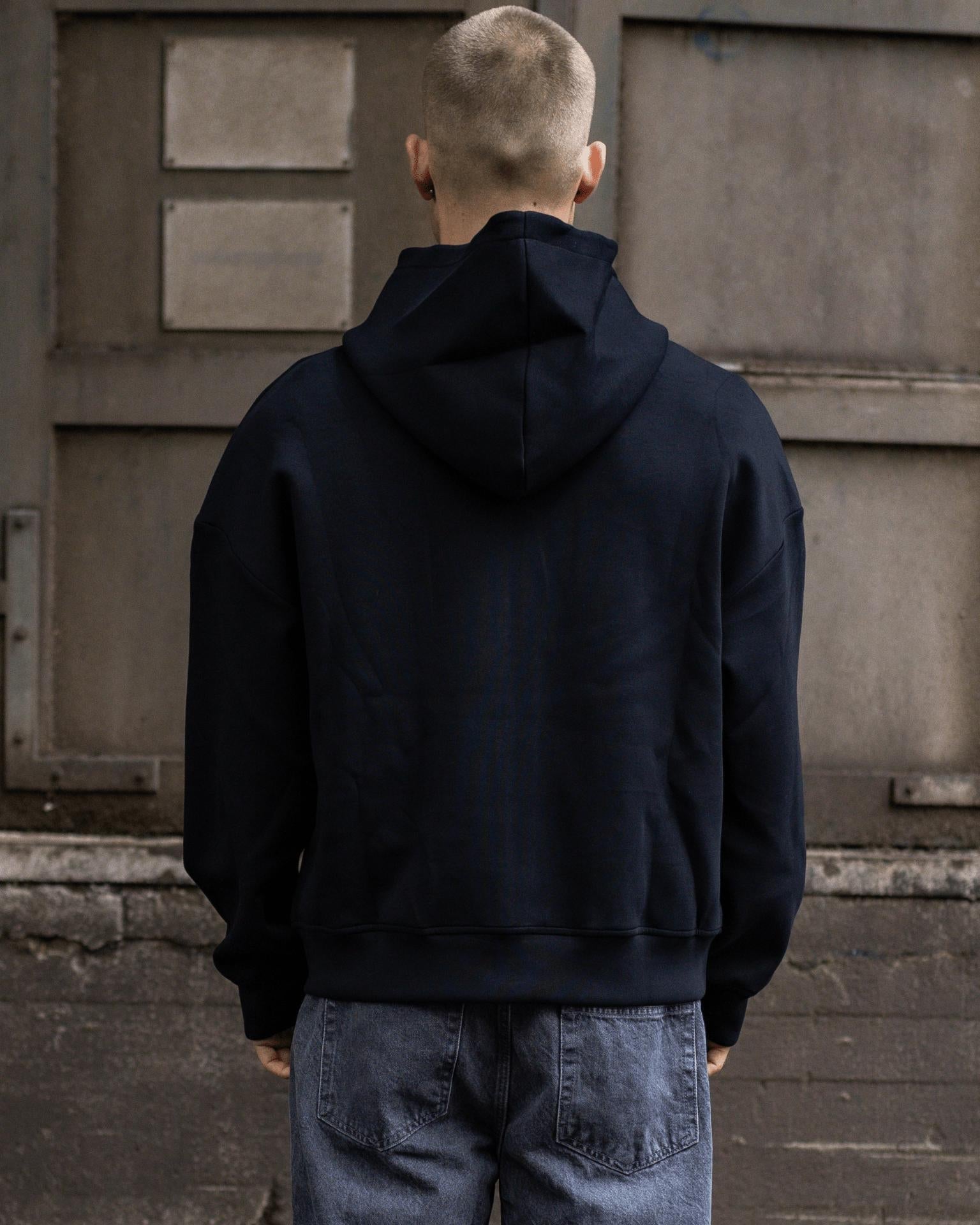 ASH SCUBA ZIP HOODIE - BLACK