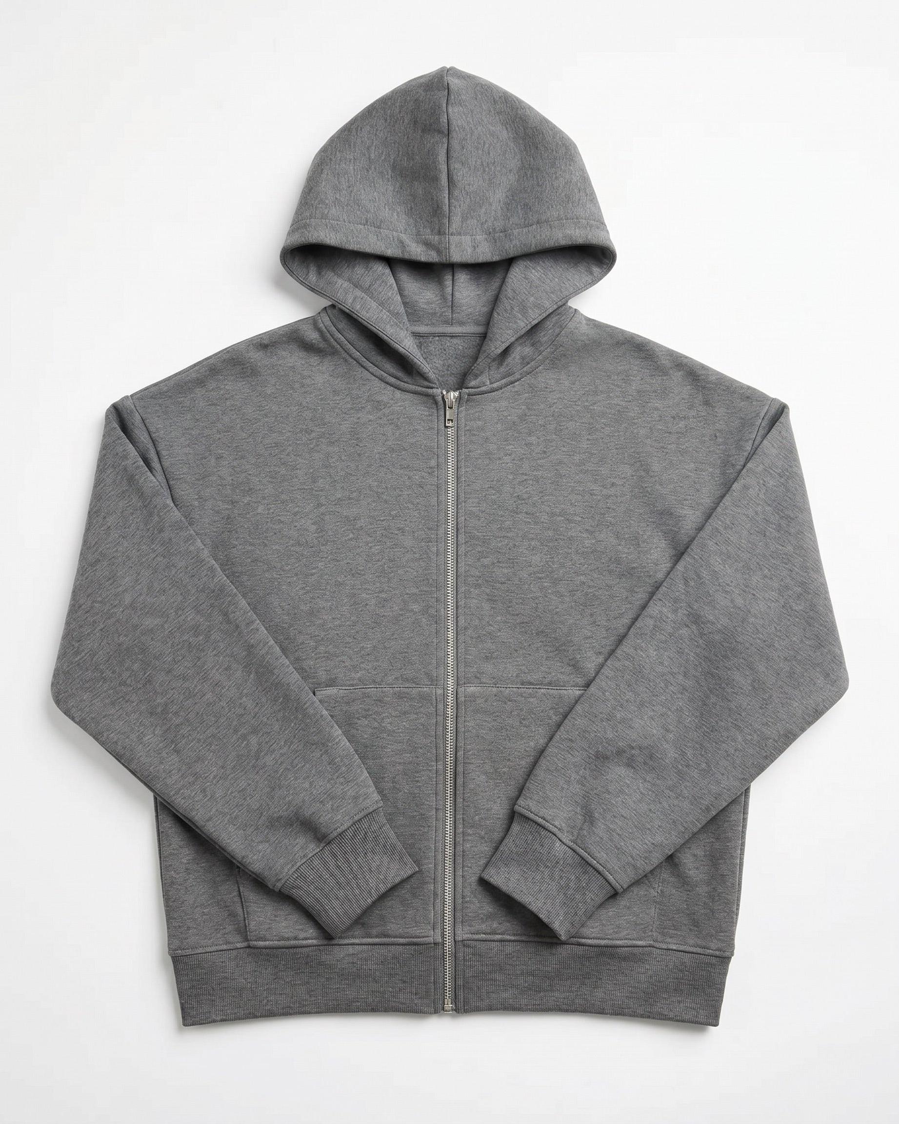 ASH SCUBA ZIP HOODIE - DARK GREY