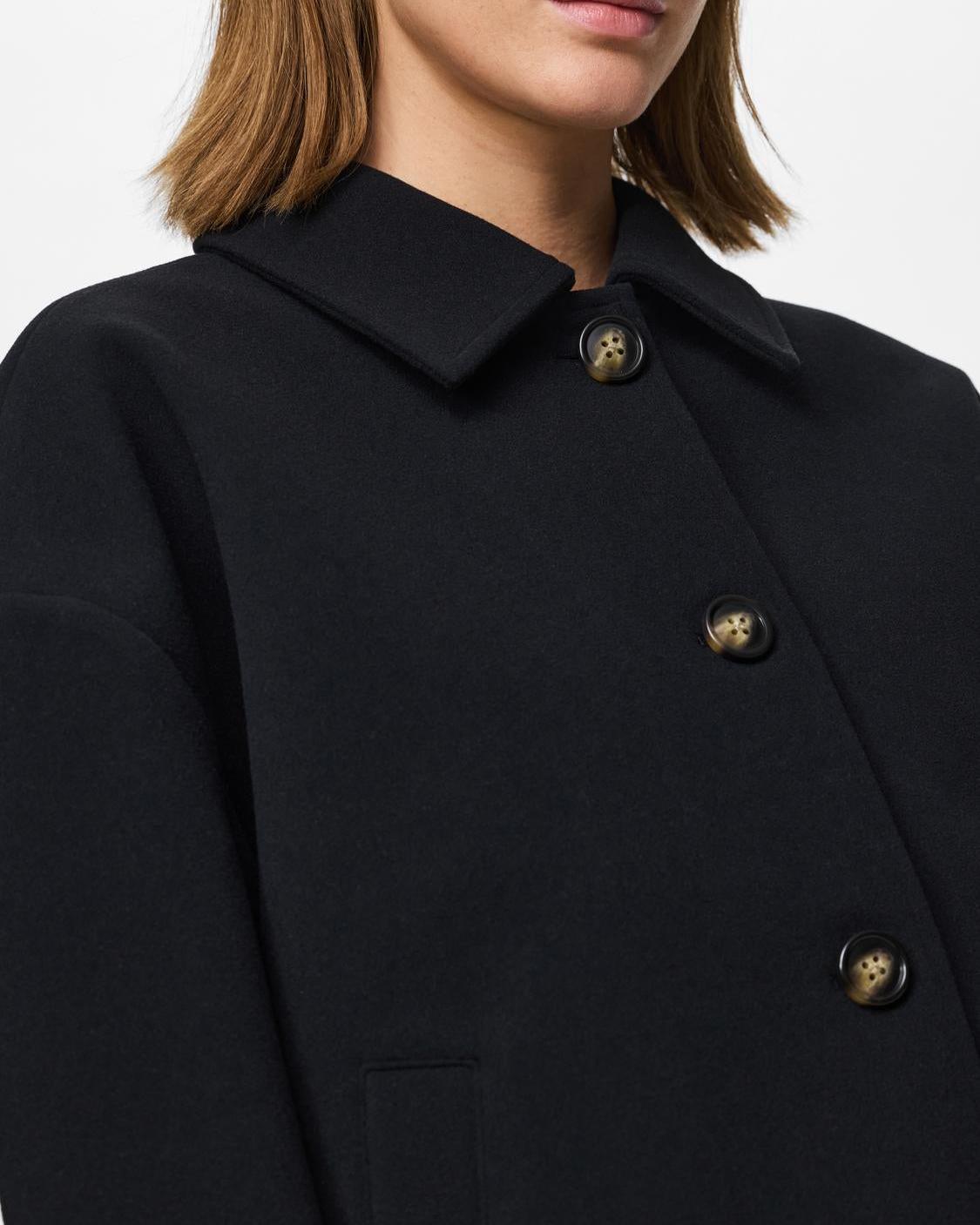 AYA JAKKE - SORT - Dinvintageshop