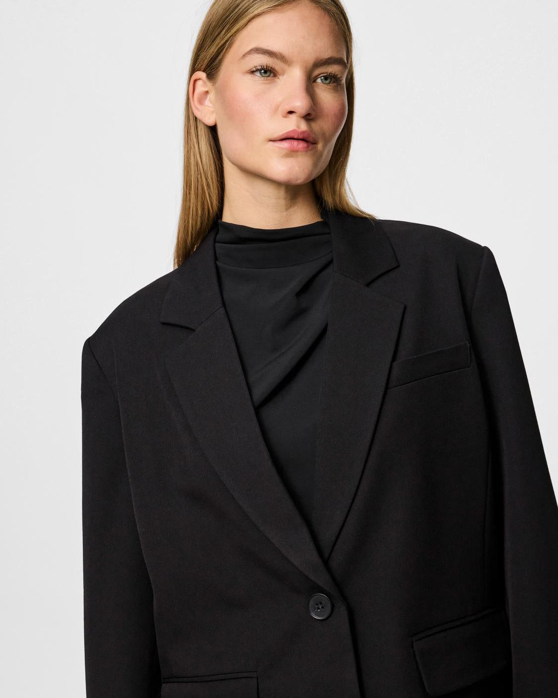 KAMIL LOOSE BLAZER - BLACK