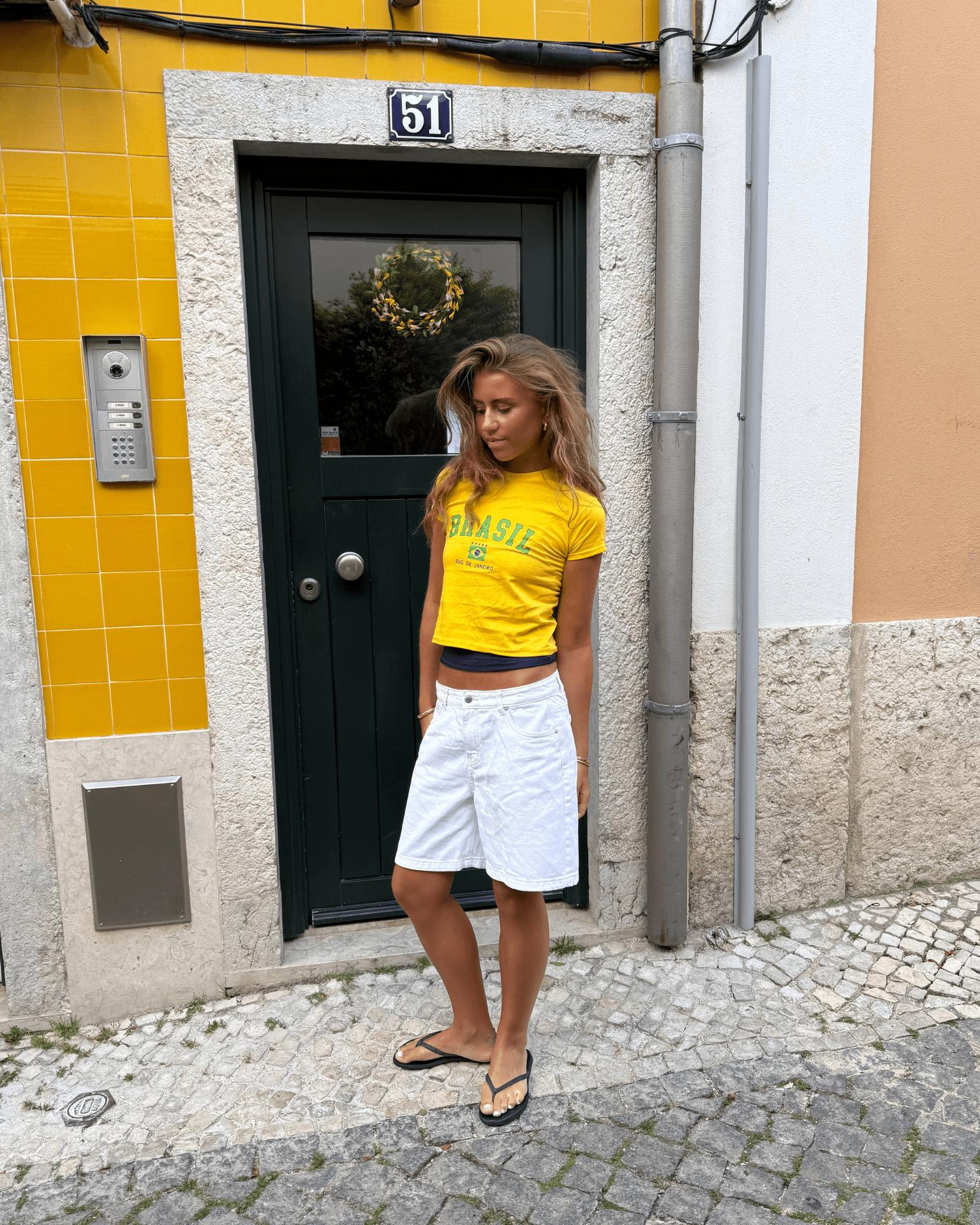 BRASIL, BABY TEE - YELLOW