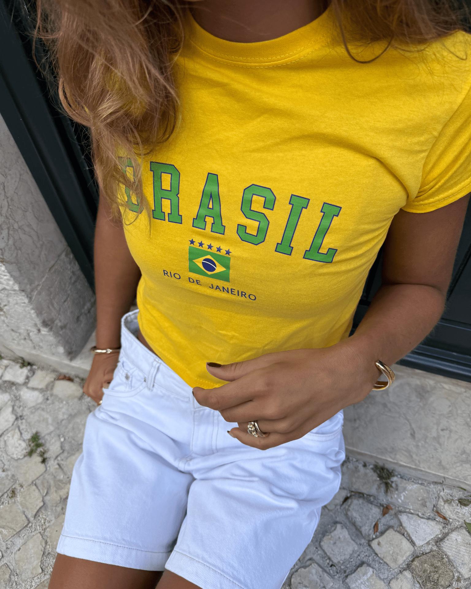 BRASIL, BABY TEE - YELLOW