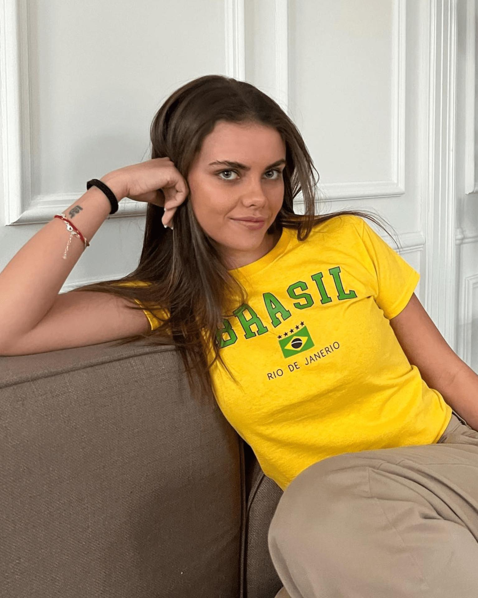 BRASIL, BABY TEE - YELLOW