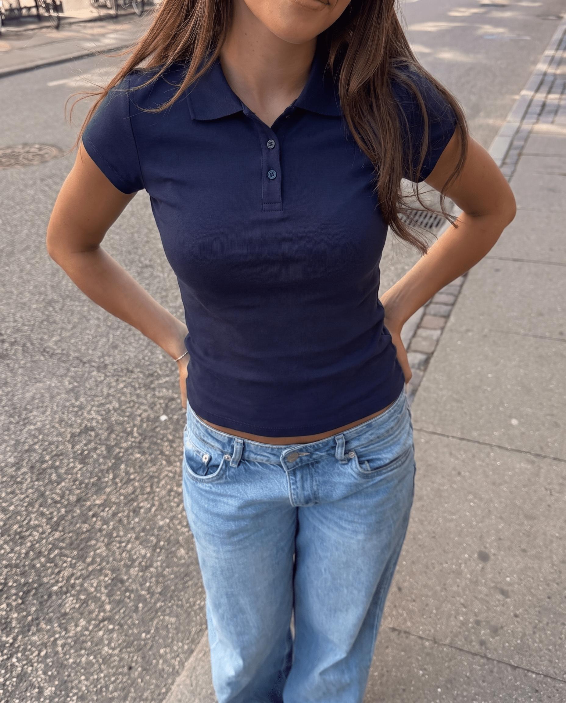 CILLE POLO TOP - NAVY