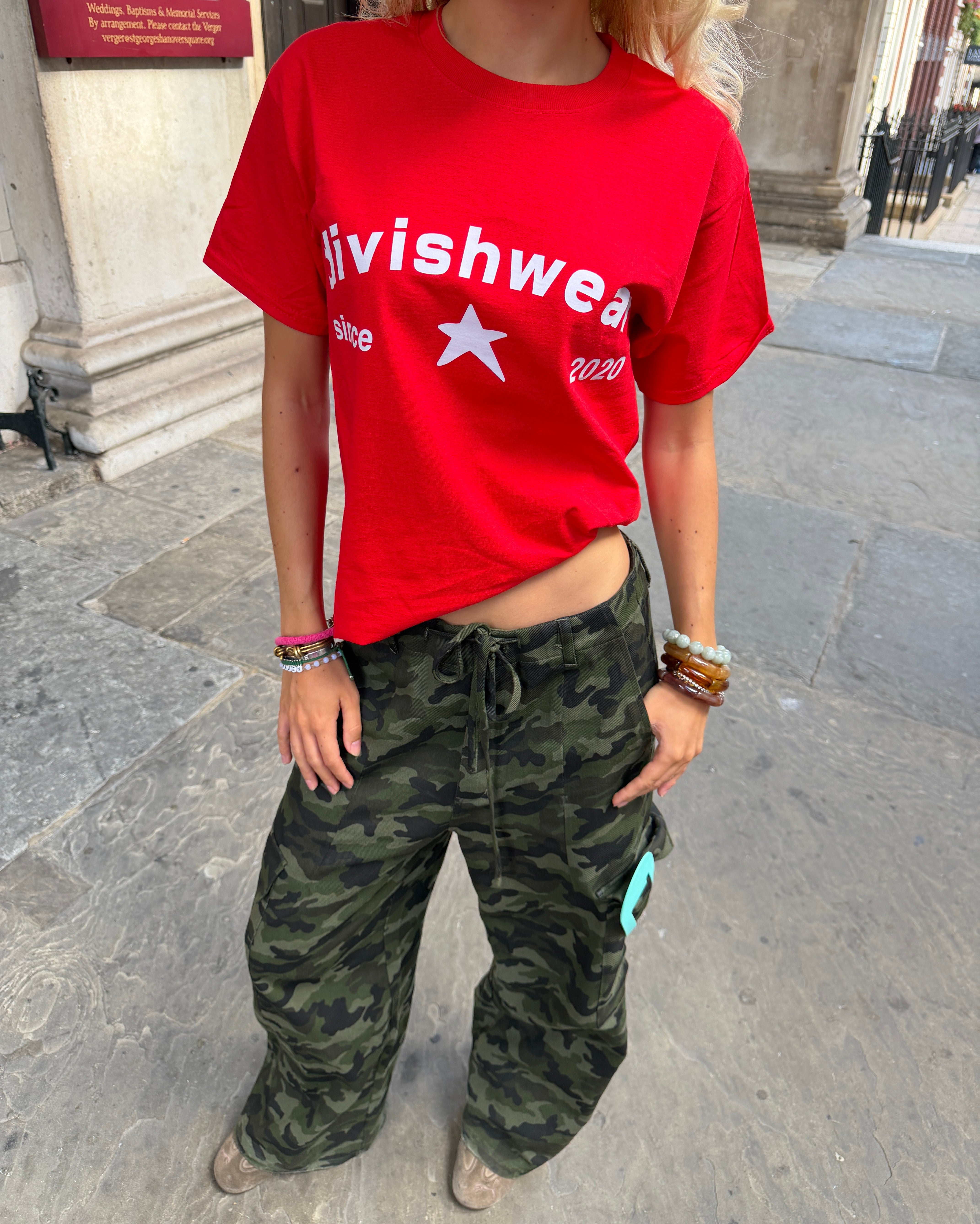 DAGMAR TEE - RED/WHITE - Dinvintageshop