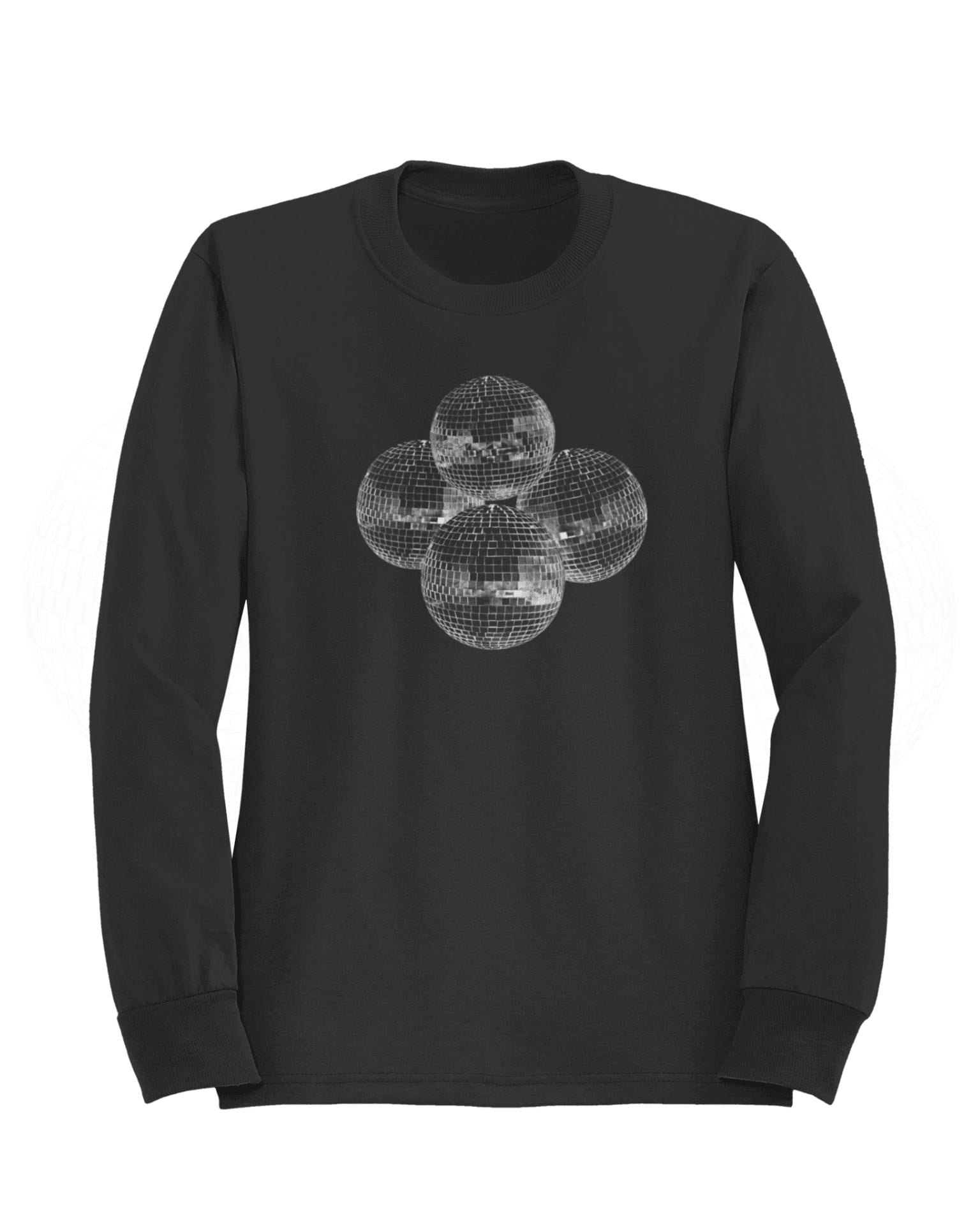 DISCO KUGLE (white) SWEATSHIRT - BLACK