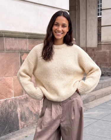 DORTHEA CHUNKY KNIT - FRENCH VANILLA MELANGE [AI]