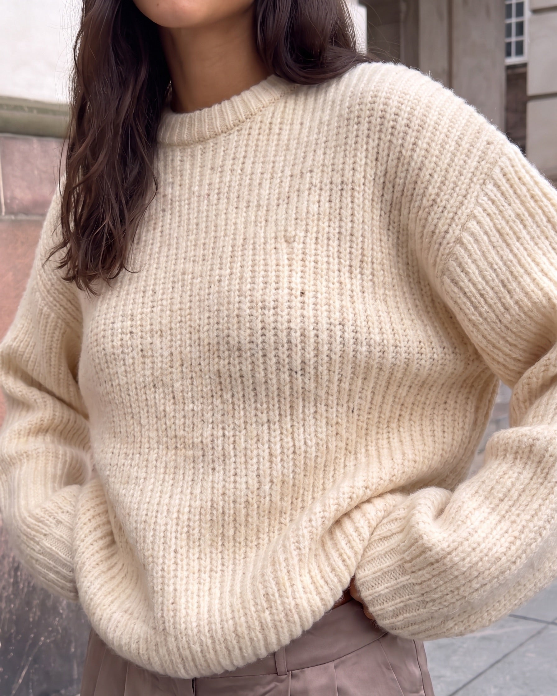 DORTHEA CHUNKY KNIT - FRENCH VANILLA MELANGE
